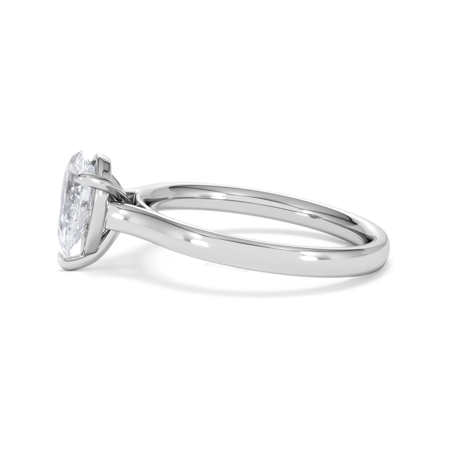 Amora Pear 1.00ct Lab Diamond Engagement Ring F/VS Set in Platinum - Image 70