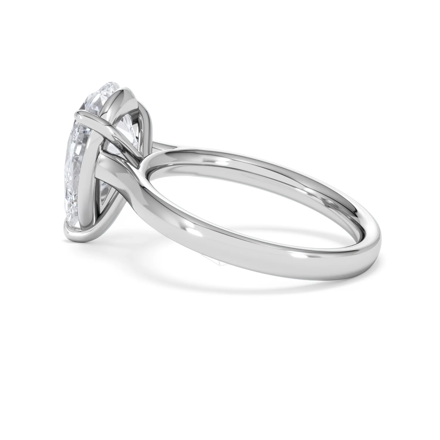 Amora Pear 3.00ct Lab Diamond Engagement Ring G/VS Set in 18K White Gold - Image 63