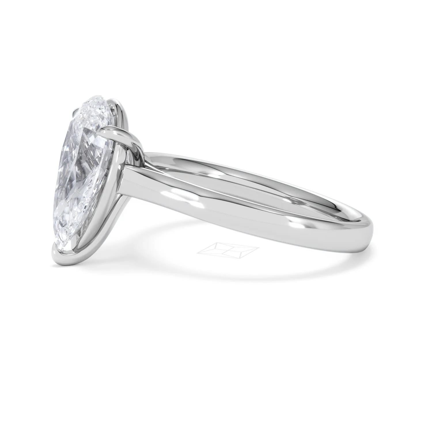 Amora Pear 3.00ct Lab Diamond Engagement Ring G/VS Set in 18K White Gold - Image 72