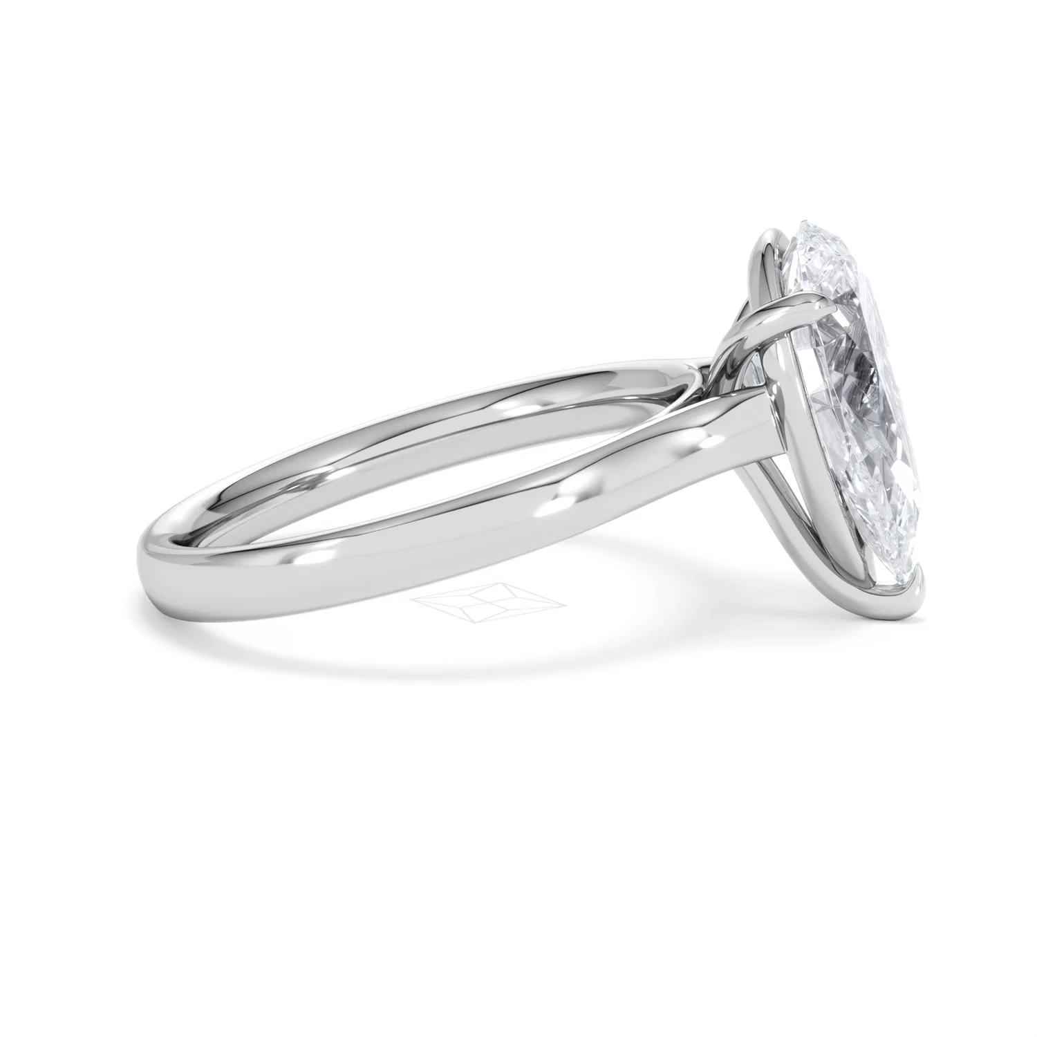 Amora Pear 3.00ct Lab Diamond Engagement Ring G/VS Set in Platinum - Image 26