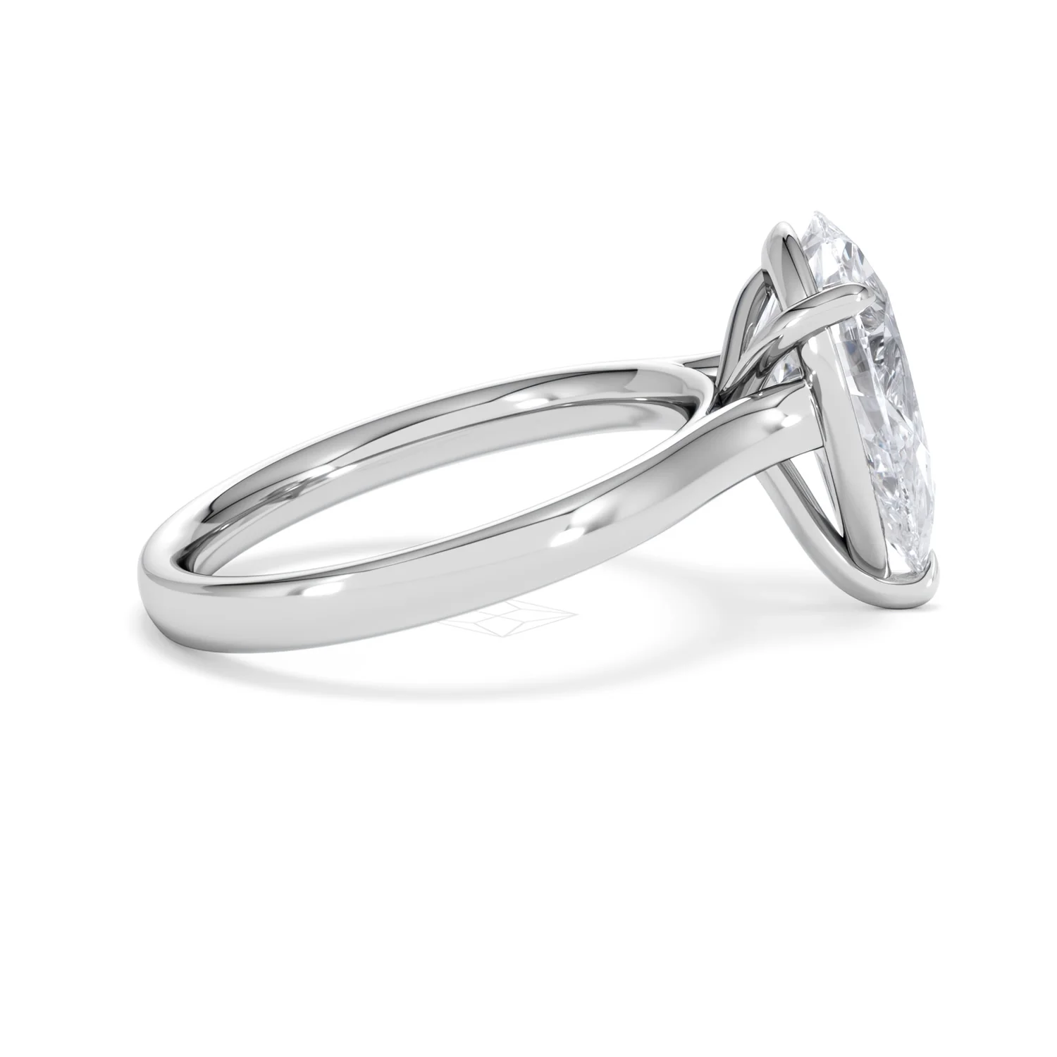 Amora Pear 3.00ct Lab Diamond Engagement Ring G/VS Set in Platinum - Image 29