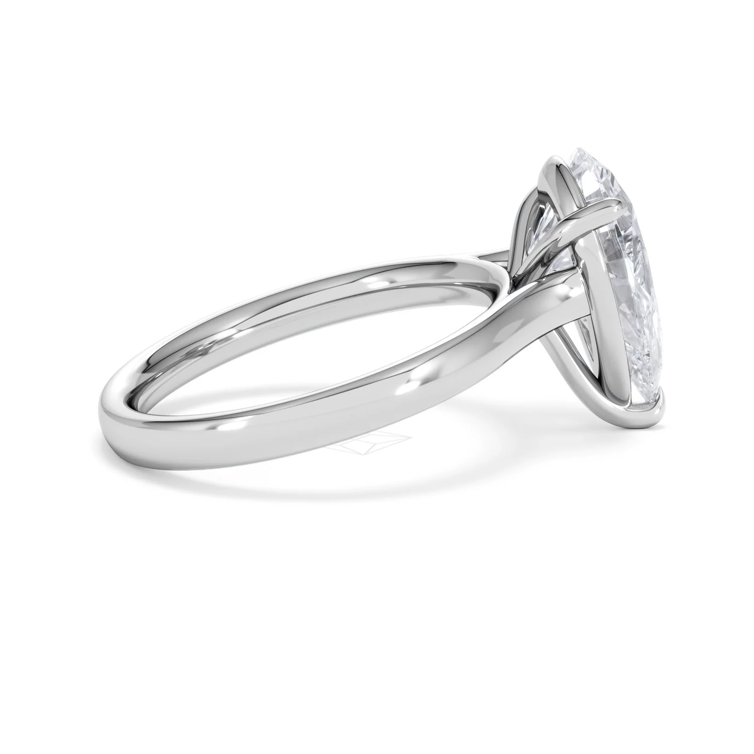 Amora Pear 3.00ct Lab Diamond Engagement Ring G/VS Set in Platinum - Image 30