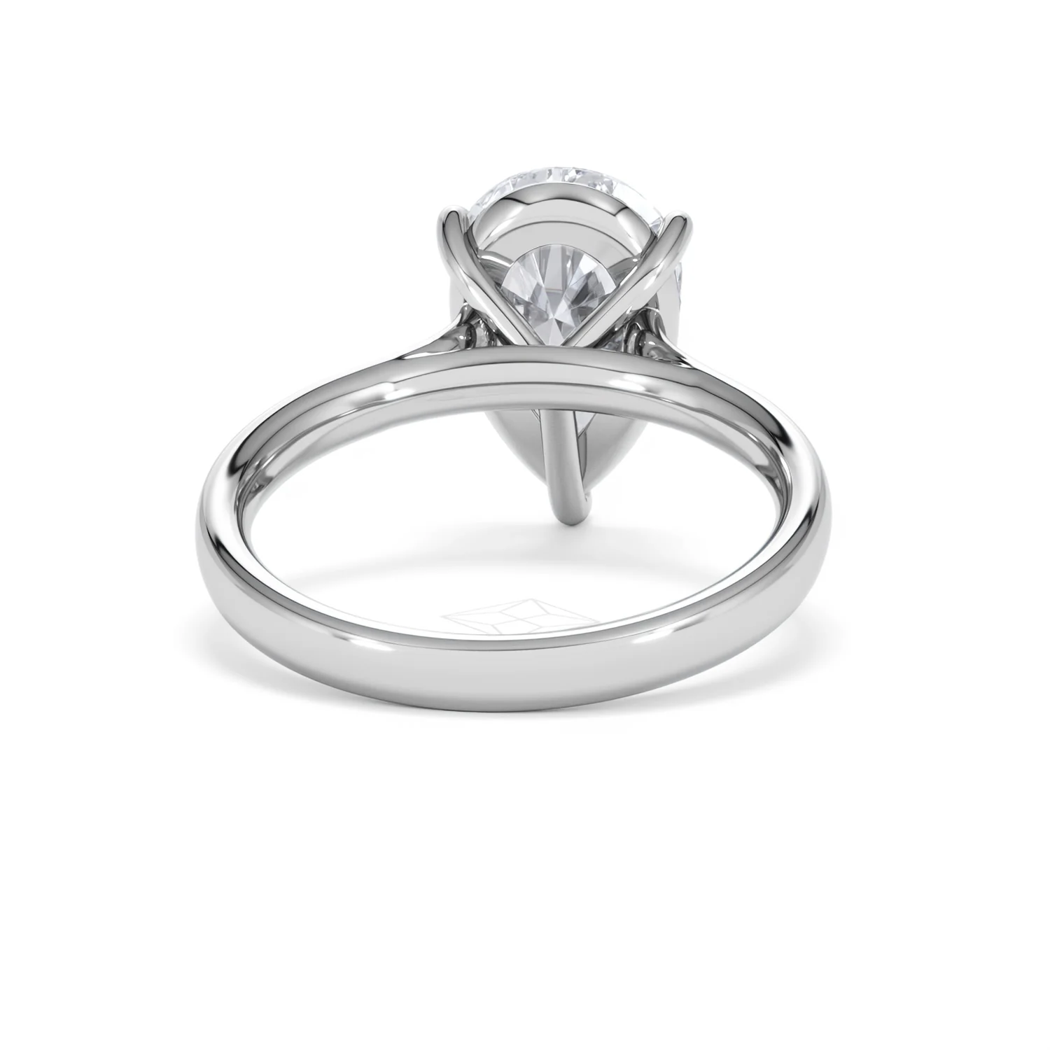 Amora Pear 3.00ct Lab Diamond Engagement Ring G/VS Set in Platinum - Image 46