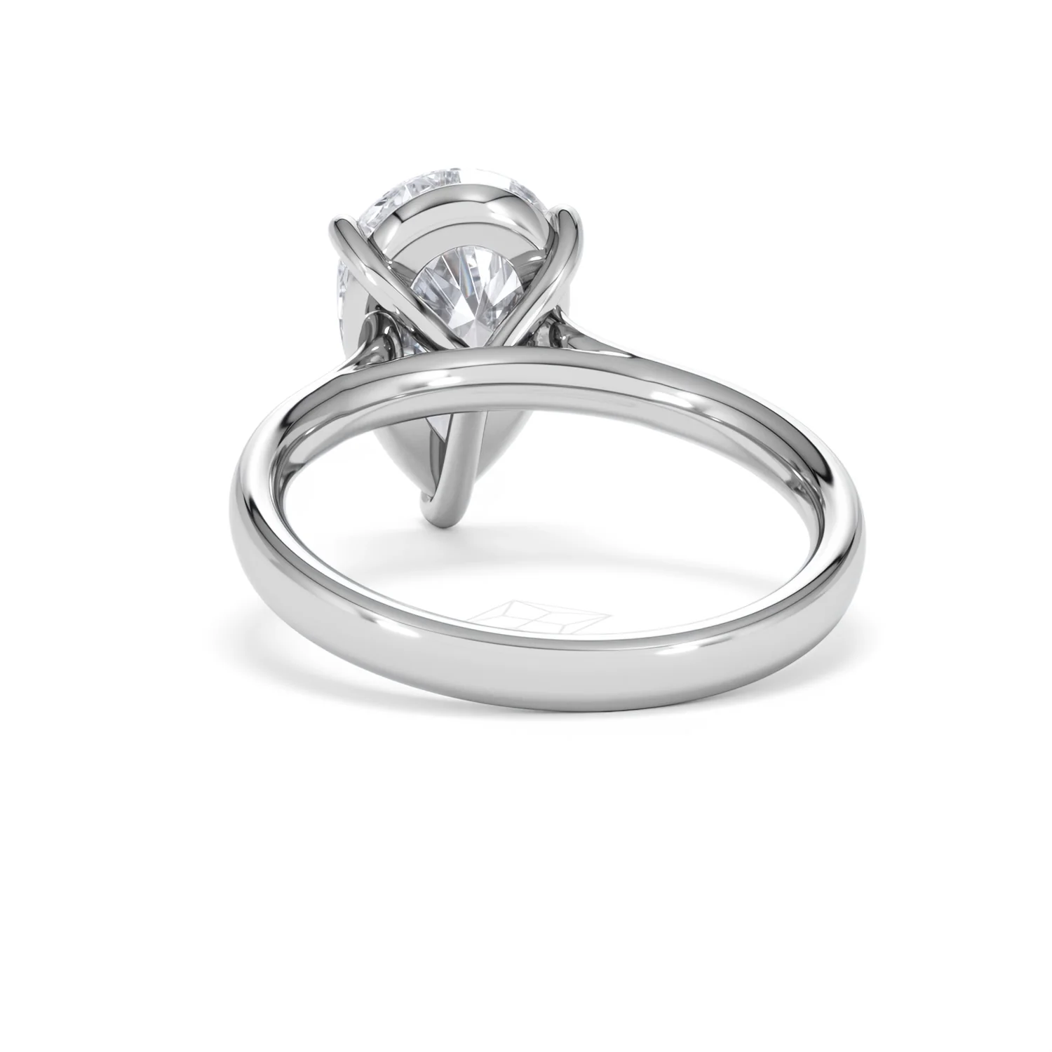 Amora Pear 3.00ct Lab Diamond Engagement Ring G/VS Set in Platinum - Image 51