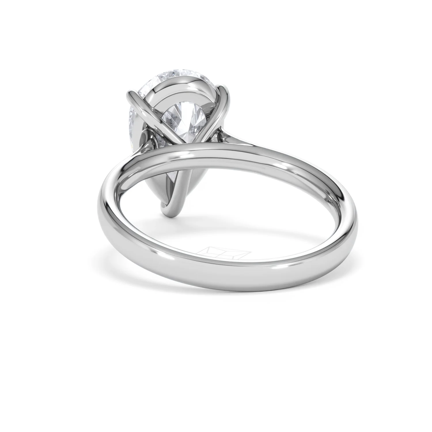 Amora Pear 3.00ct Lab Diamond Engagement Ring G/VS Set in Platinum - Image 52