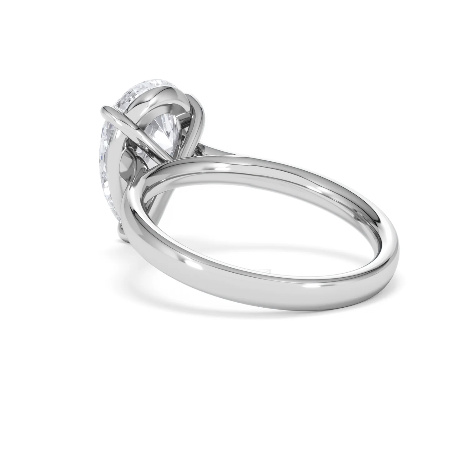 Amora Pear 3.00ct Lab Diamond Engagement Ring G/VS Set in Platinum - Image 57
