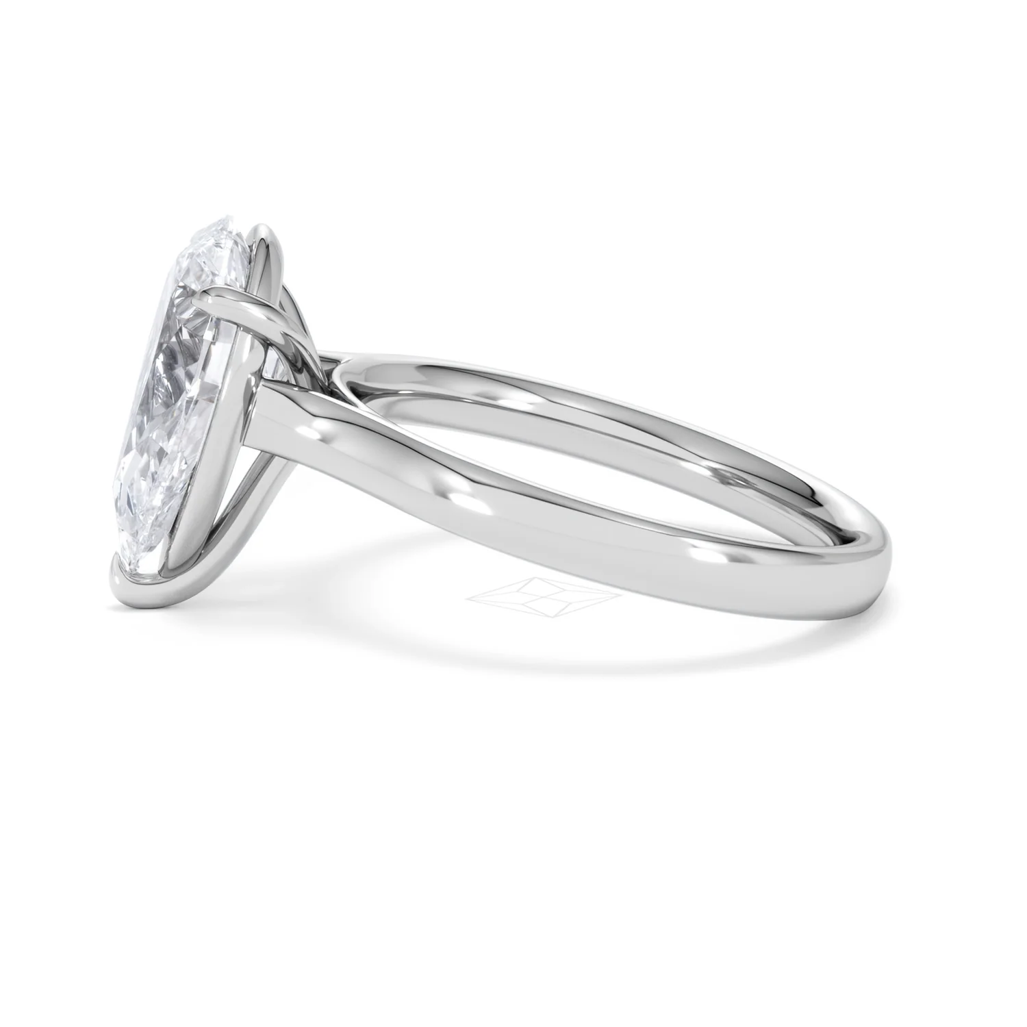 Amora Pear 3.00ct Lab Diamond Engagement Ring G/VS Set in Platinum - Image 69