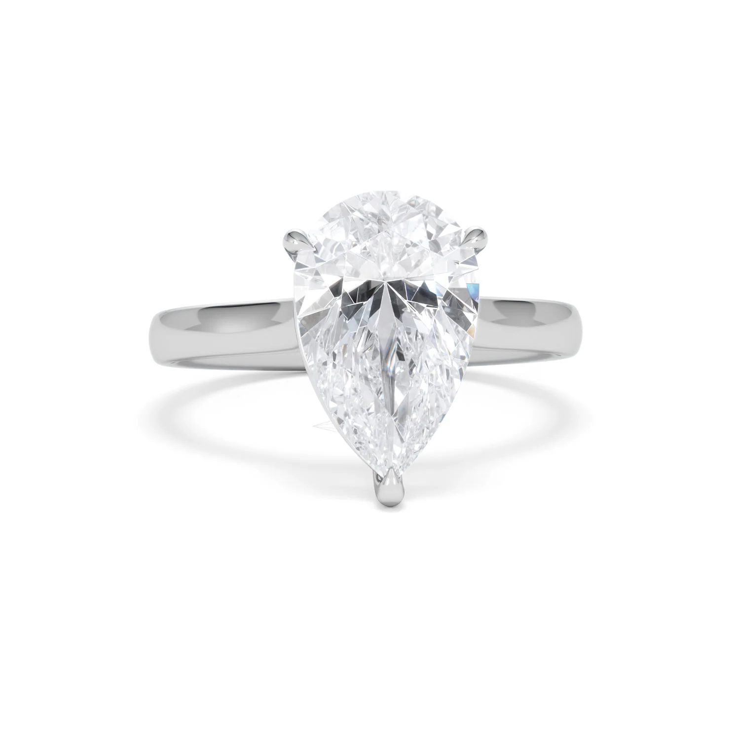 Amora Pear 3.00ct Lab Diamond Engagement Ring G/VS Set in Platinum - Image 9