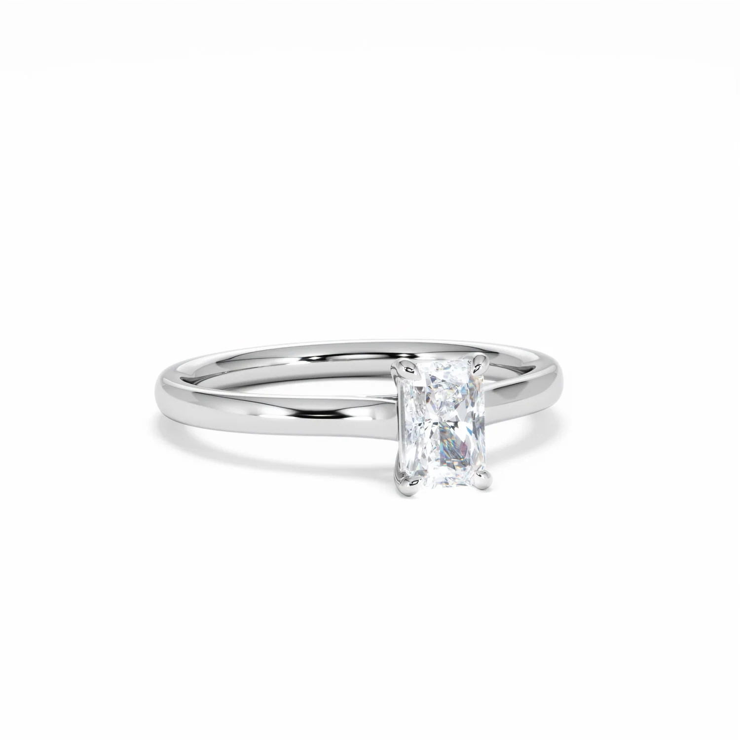 Amora Radiant 0.50ct Diamond Engagement Ring G/VS1 Set in 18K White Gold - Image 14