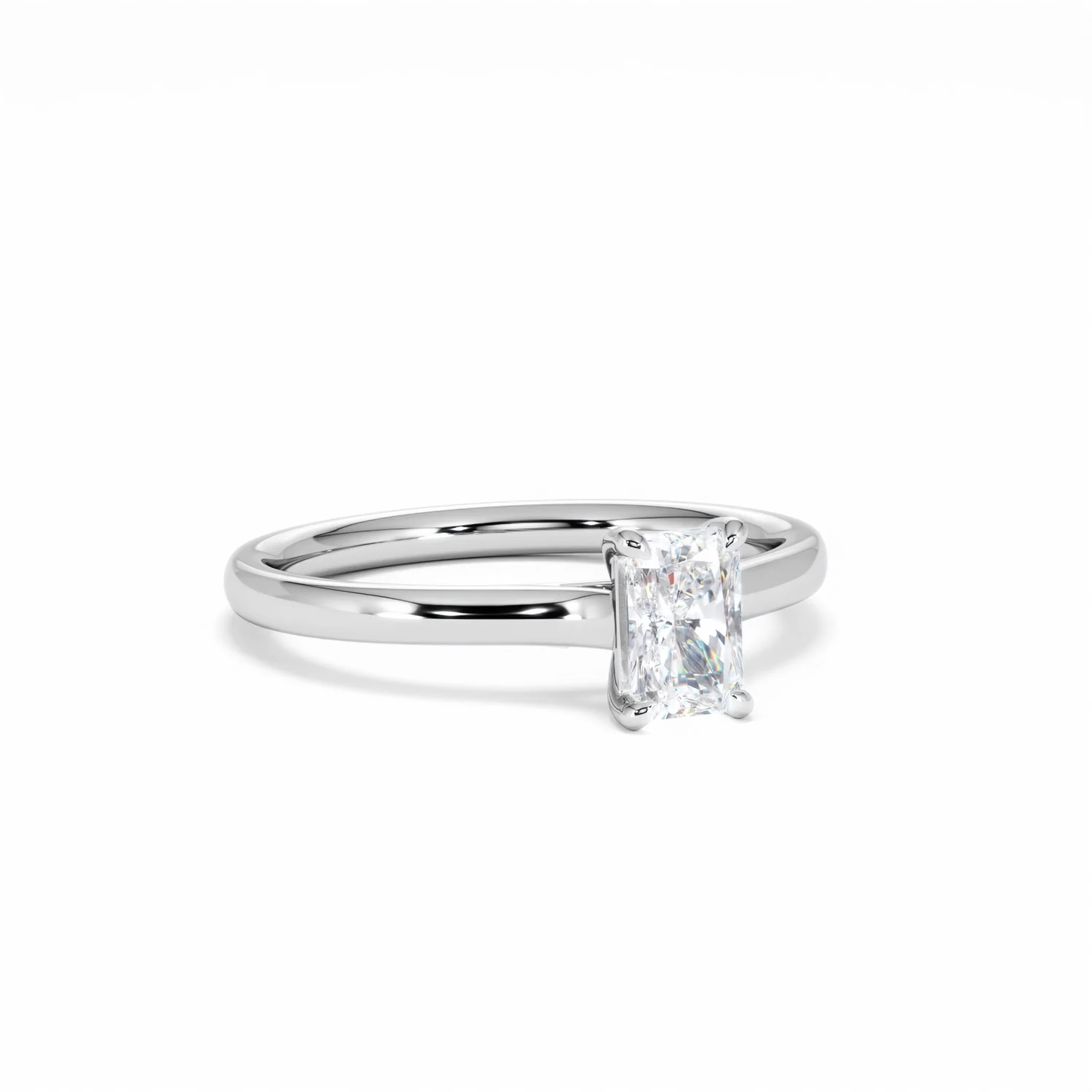 Amora Radiant 0.50ct Diamond Engagement Ring G/VS1 Set in 18K White Gold - Image 15