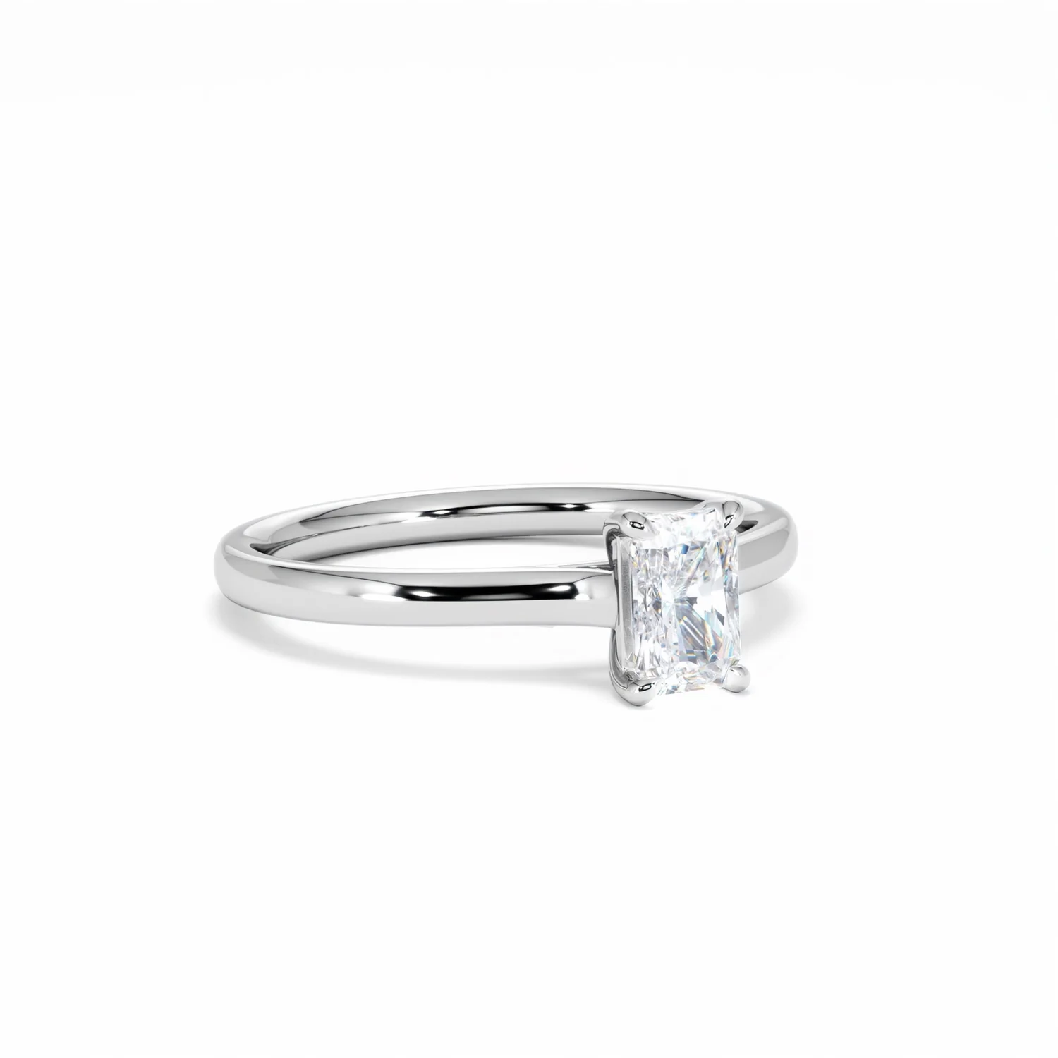 Amora Radiant 0.50ct Diamond Engagement Ring G/VS1 Set in 18K White Gold - Image 16
