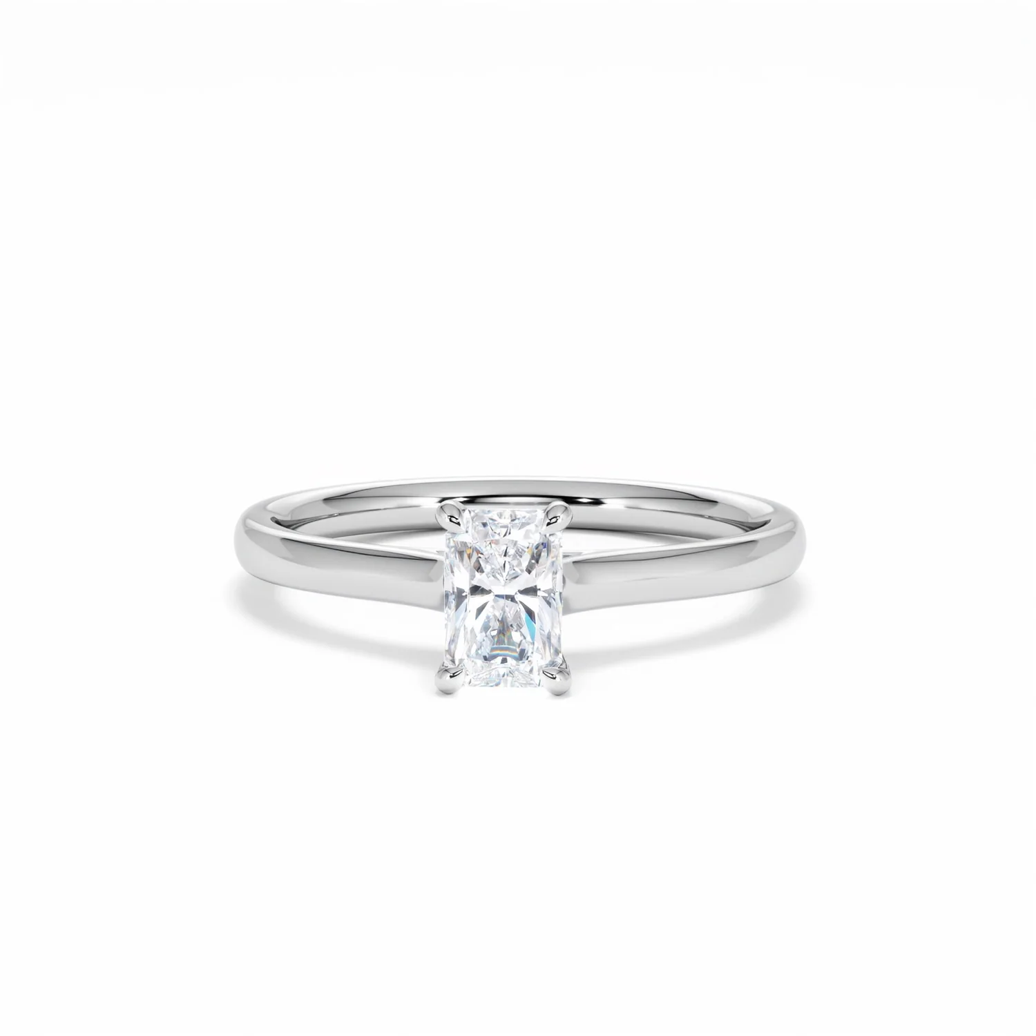 Amora Radiant 0.50ct Diamond Engagement Ring G/VS1 Set in 18K White Gold - Image 89