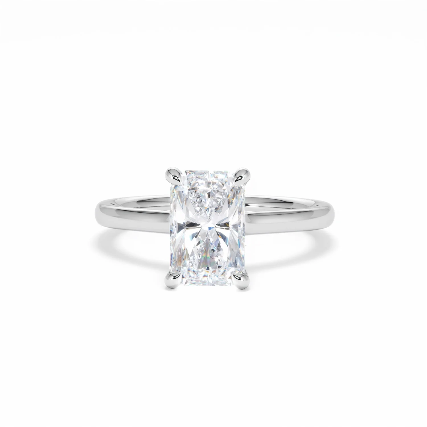 Amora Radiant 2.00ct Hidden Halo Lab Diamond Engagement Ring F/VS1 Set in 18K White Gold - Image 89