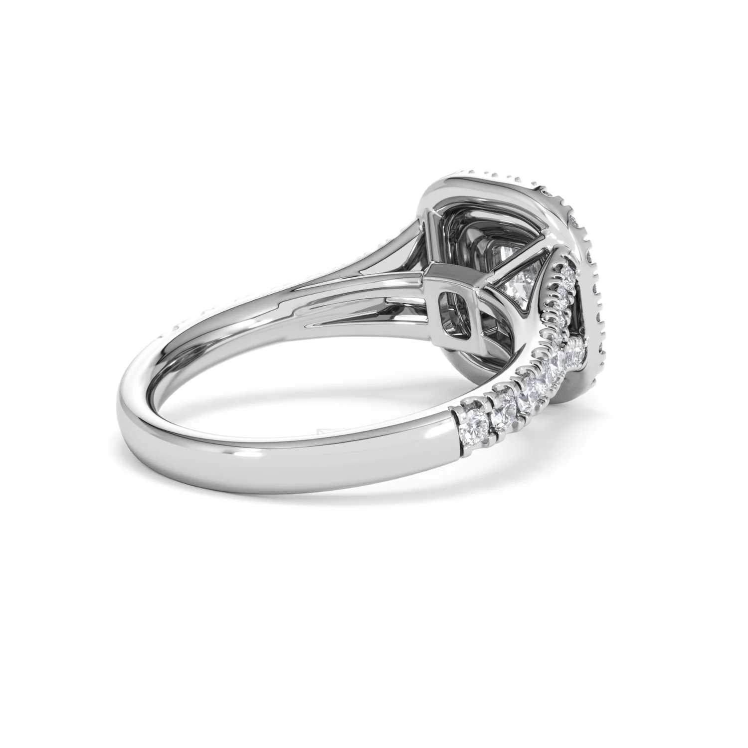 Anastasia Diamond Halo Engagement Ring 18K White Gold 1.30ct G/SI2 - Image 40