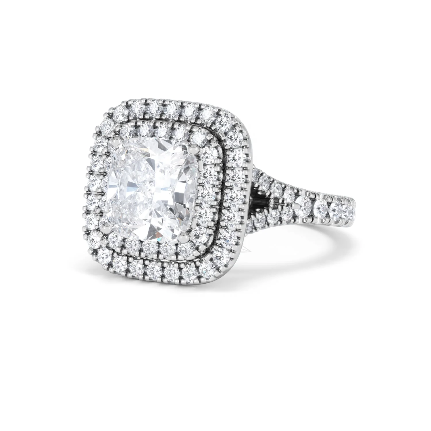 Anastasia Lab Diamond Halo Engagement Ring in Platinum 2.70ct F/VS1 - Image 82