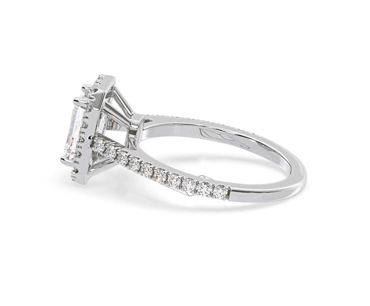 Annabelle Lab Diamond Halo Engagement Ring in Platinum 2.75ct F/VS1 - Image 109