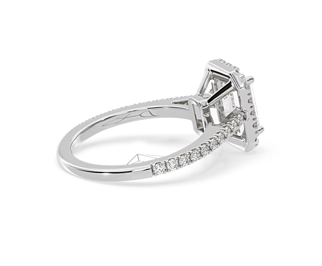 Annabelle Lab Diamond Halo Engagement Ring in Platinum 2.75ct F/VS1 - Image 140