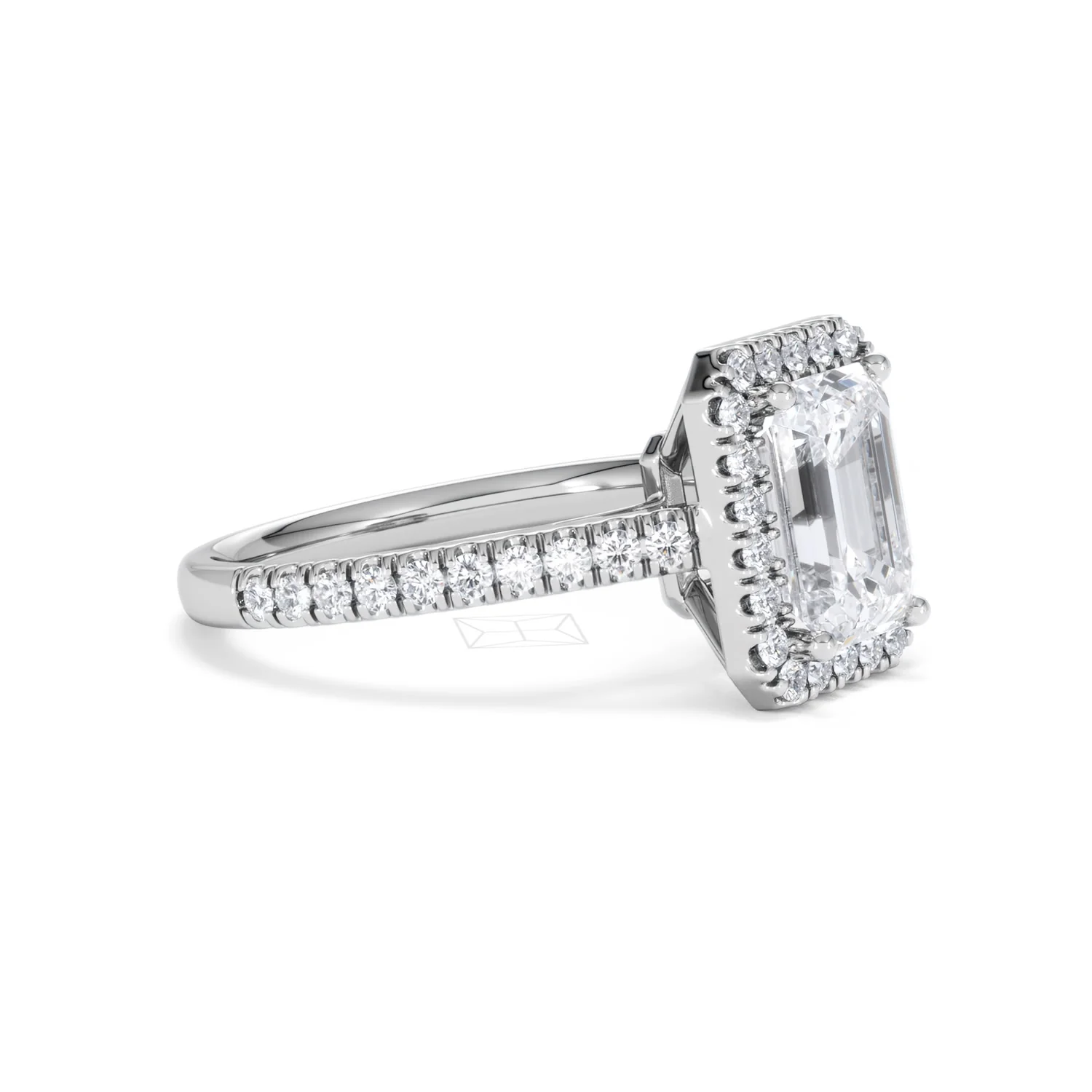 Annabelle Lab Diamond Halo Engagement Ring in Platinum 2.75ct F/VS1 - Image 23