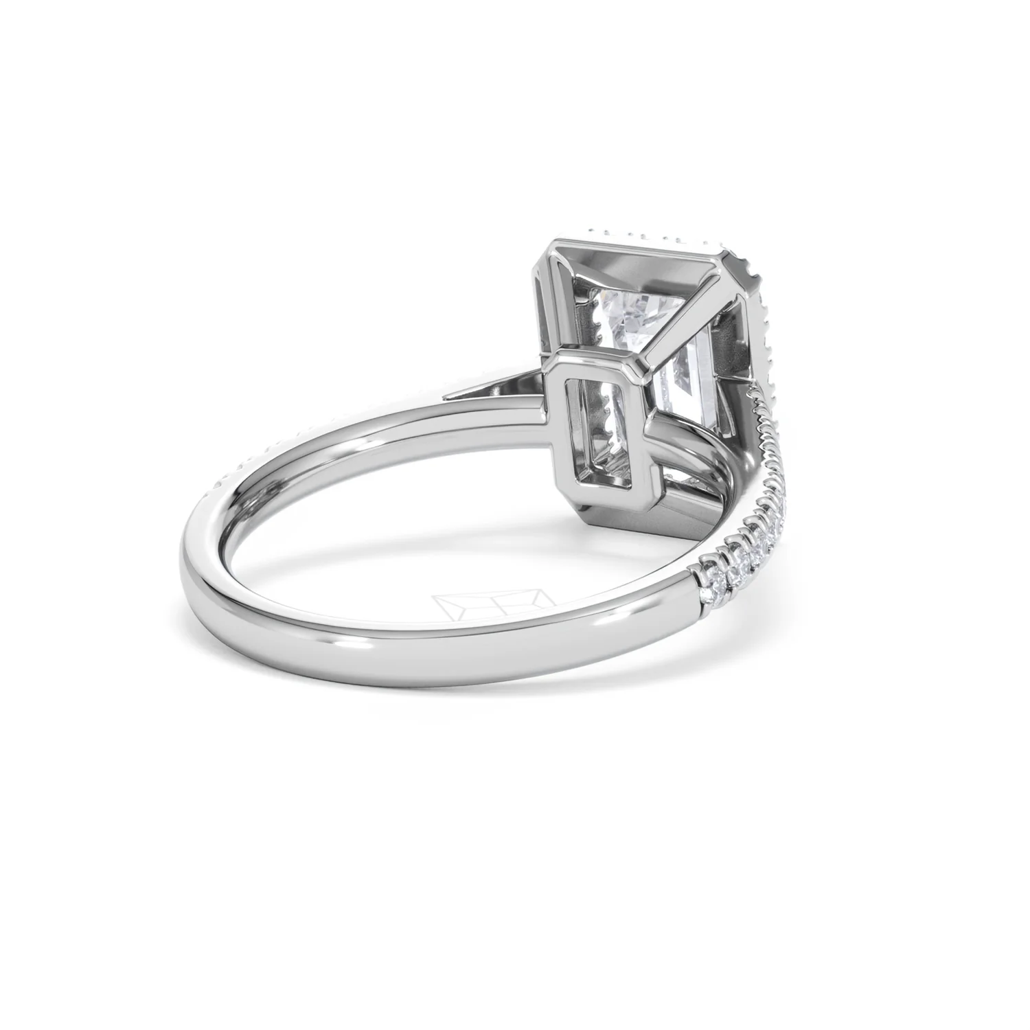 Annabelle Lab Diamond Halo Engagement Ring in Platinum 2.75ct F/VS1 - Image 44