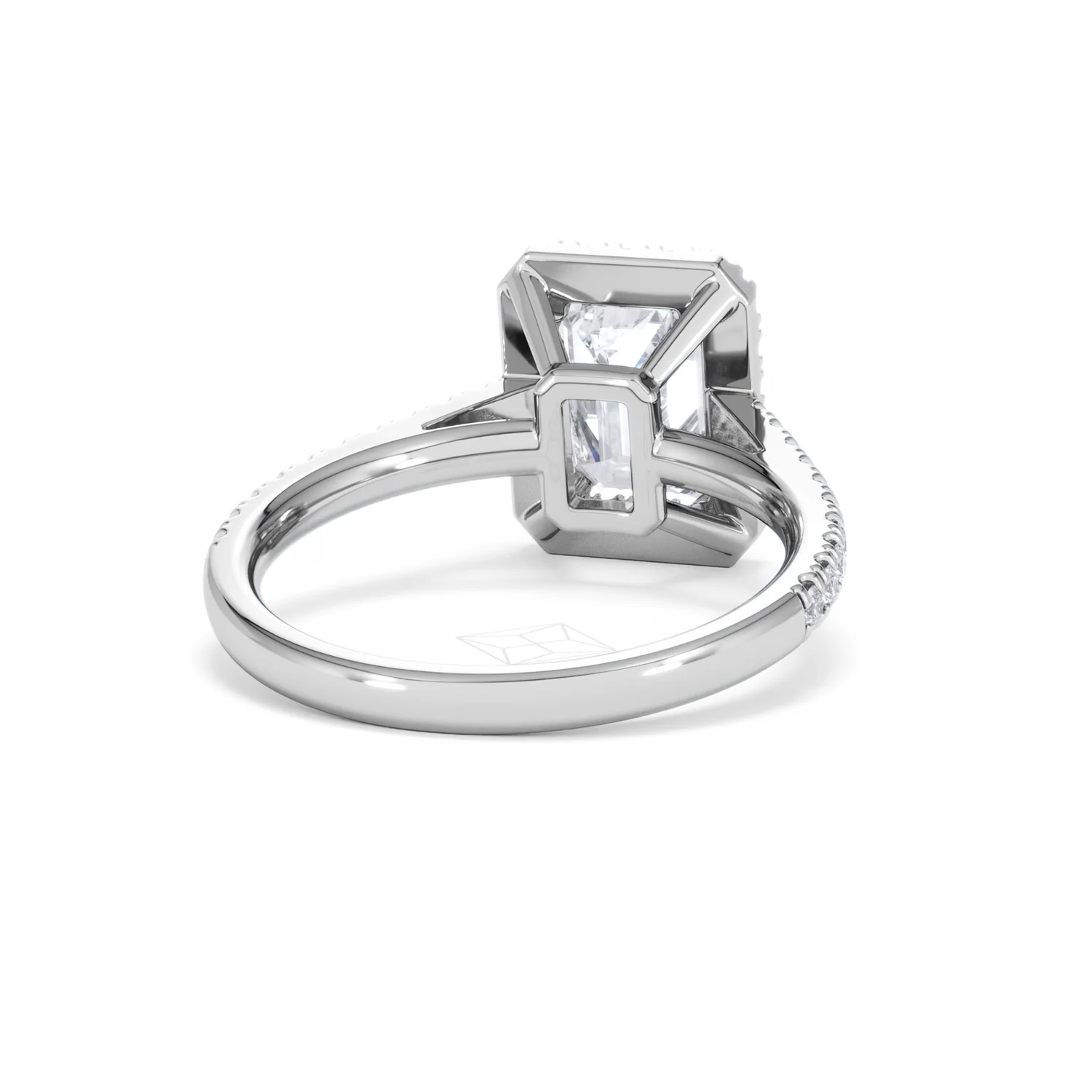 Annabelle Lab Diamond Halo Engagement Ring in Platinum 2.75ct F/VS1 - Image 47