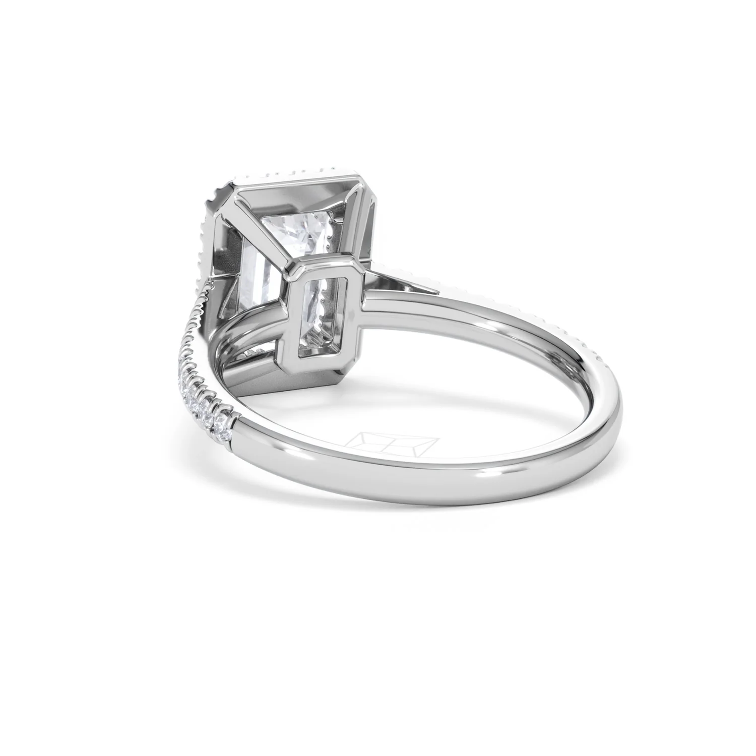 Annabelle Lab Diamond Halo Engagement Ring in Platinum 2.75ct F/VS1 - Image 57