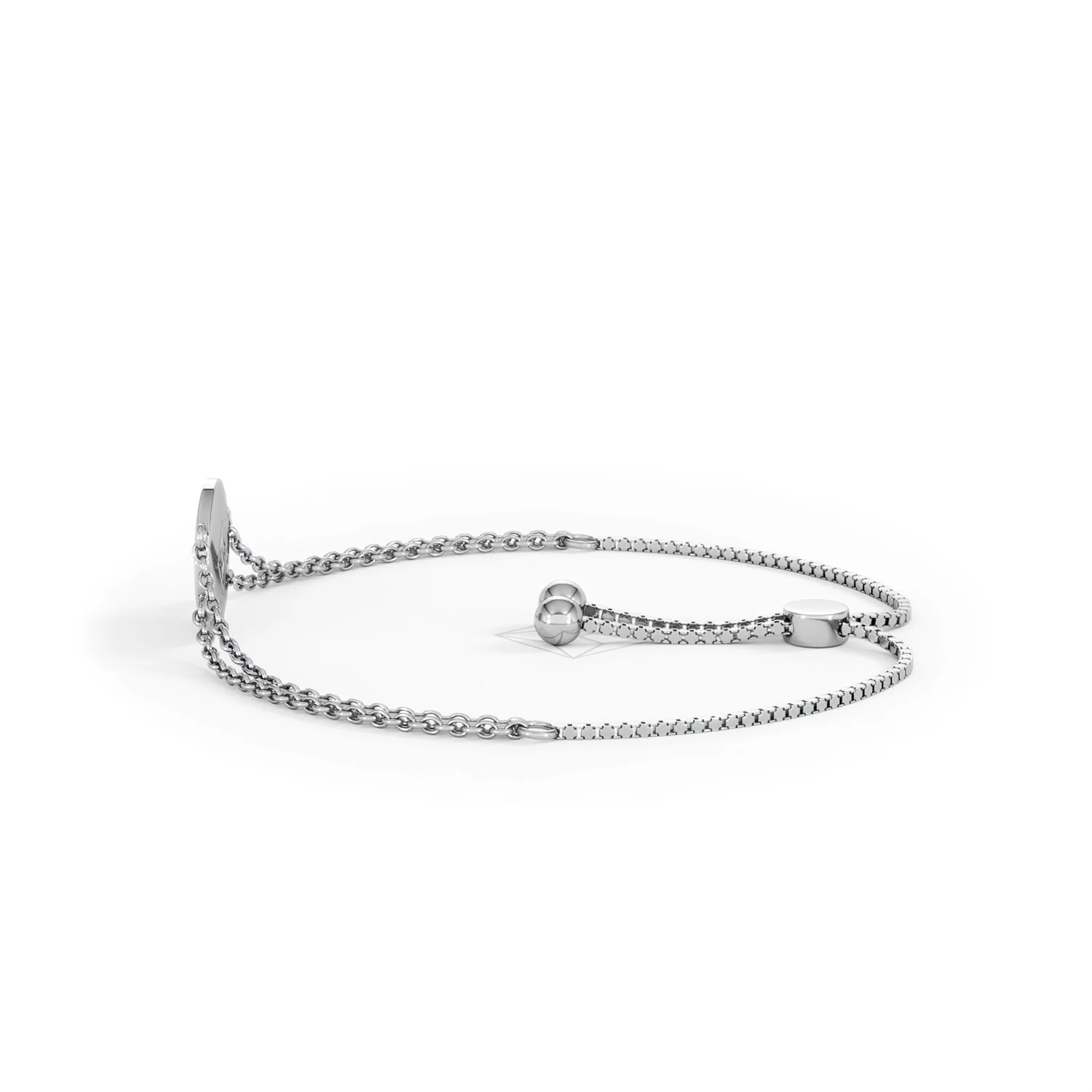 Astrology Aquarius 0.07ct Lab Grown Diamond Adjustable Medallion Bracelet Sterling Silver - Image 68