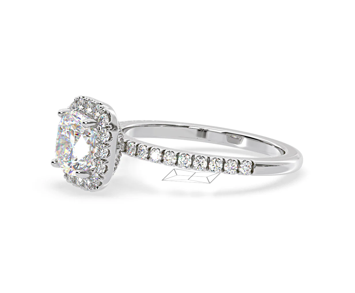 Beatrice Lab Diamond Halo Engagement Ring in Platinum 1.65ct F/VS1 - Image 101