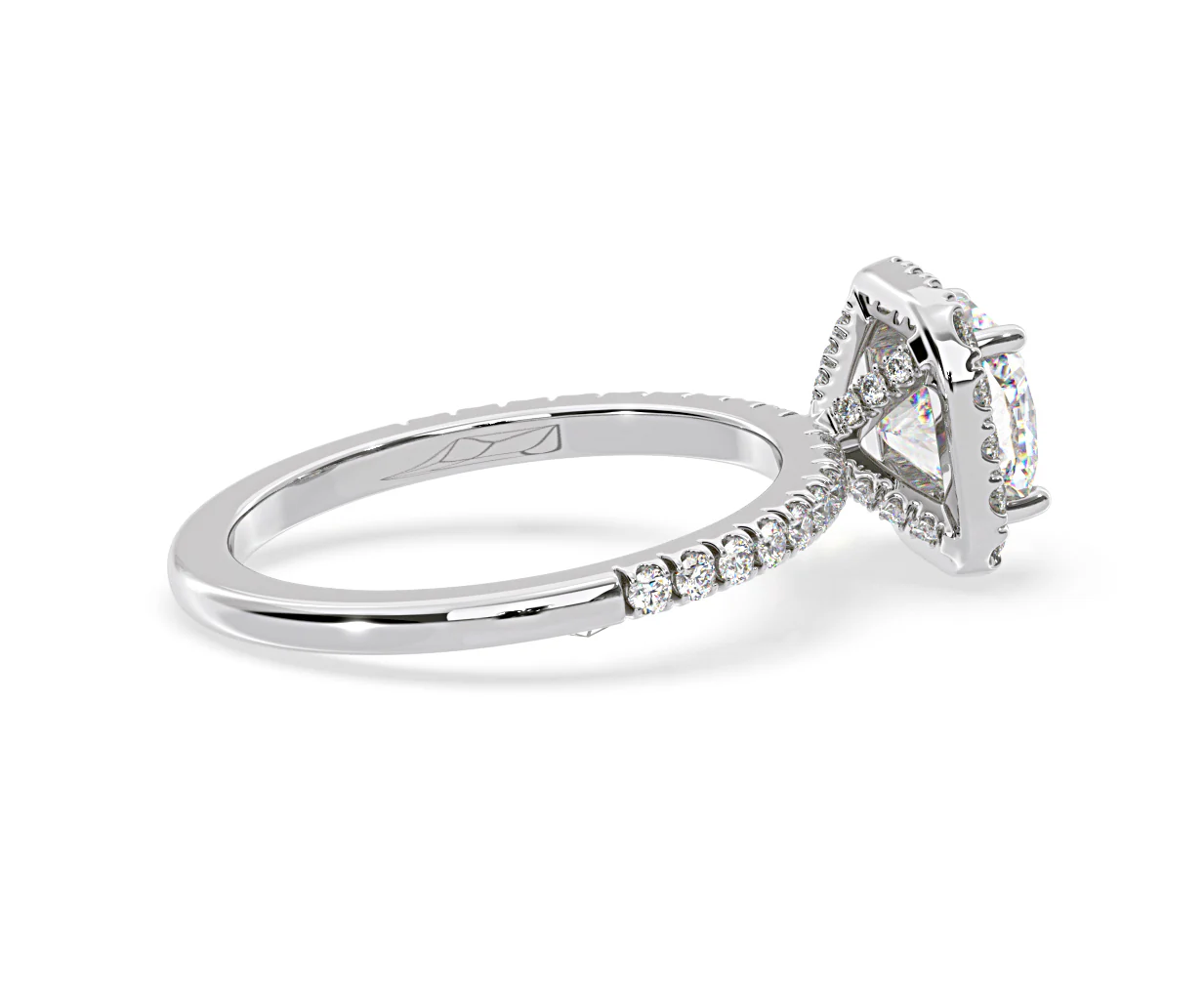 Beatrice Lab Diamond Halo Engagement Ring in Platinum 1.65ct F/VS1 - Image 143