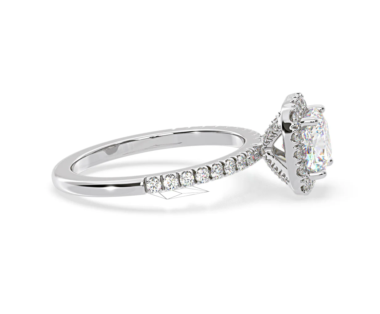 Beatrice Lab Diamond Halo Engagement Ring in Platinum 1.65ct F/VS1 - Image 149