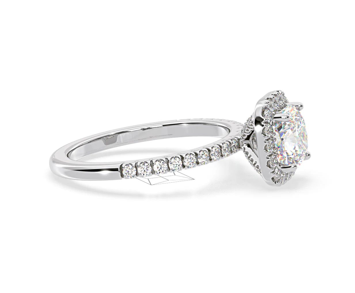 Beatrice Lab Diamond Halo Engagement Ring in Platinum 1.65ct F/VS1 - Image 151