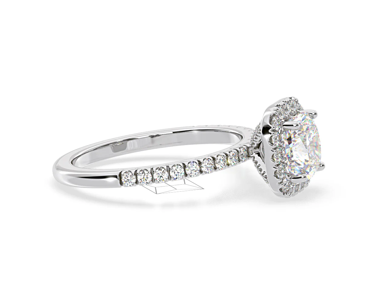 Beatrice Lab Diamond Halo Engagement Ring in Platinum 1.65ct F/VS1 - Image 152