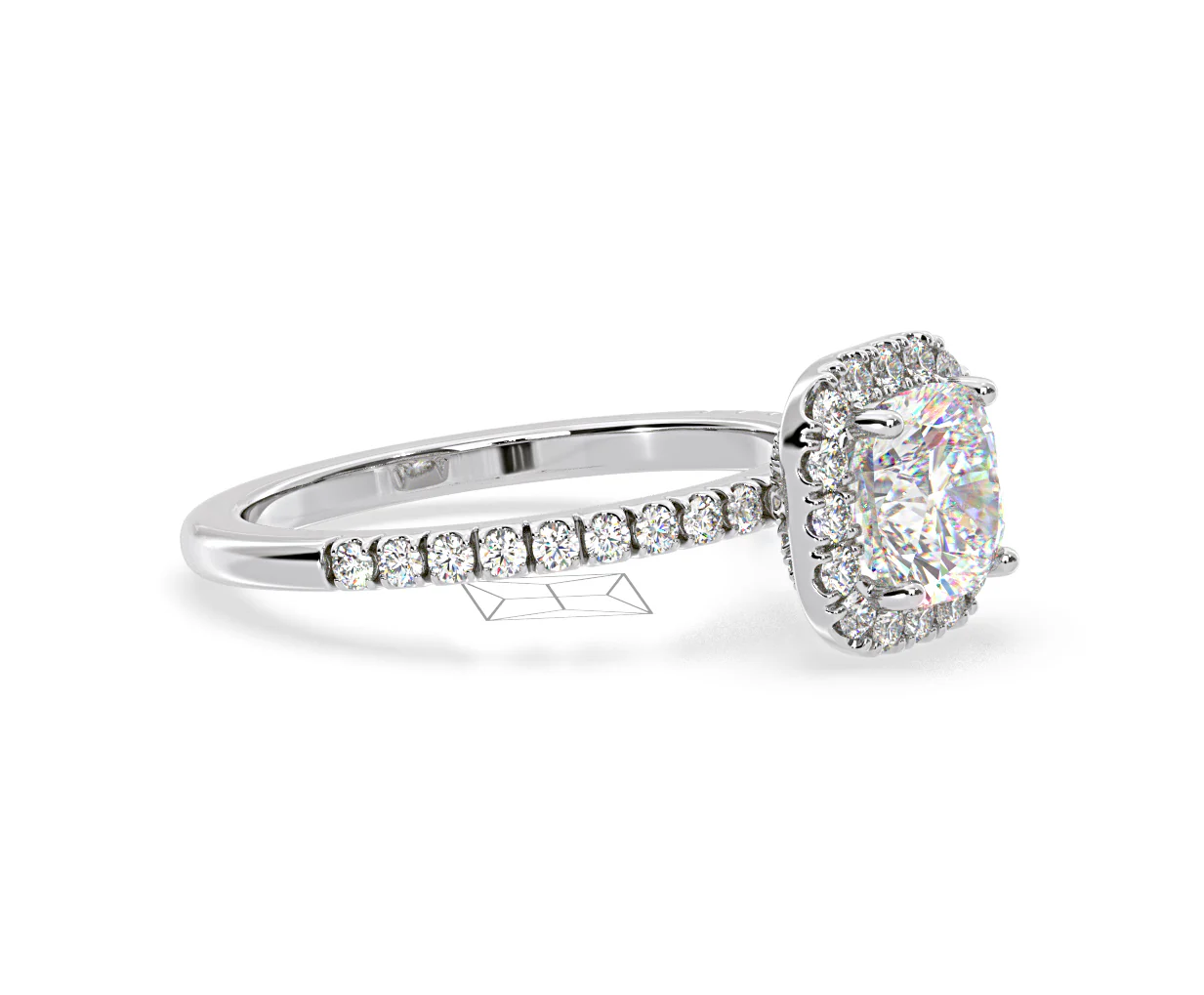 Beatrice Lab Diamond Halo Engagement Ring in Platinum 1.65ct F/VS1 - Image 155