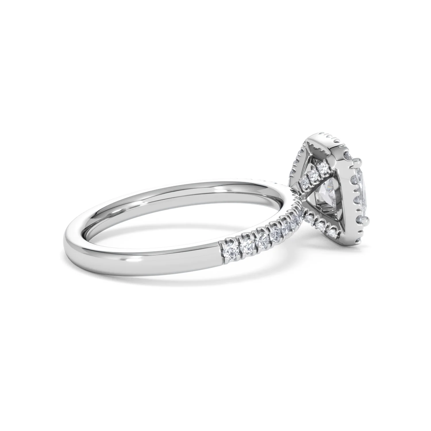 Beatrice Lab Diamond Halo Engagement Ring in Platinum 1.65ct F/VS1 - Image 32