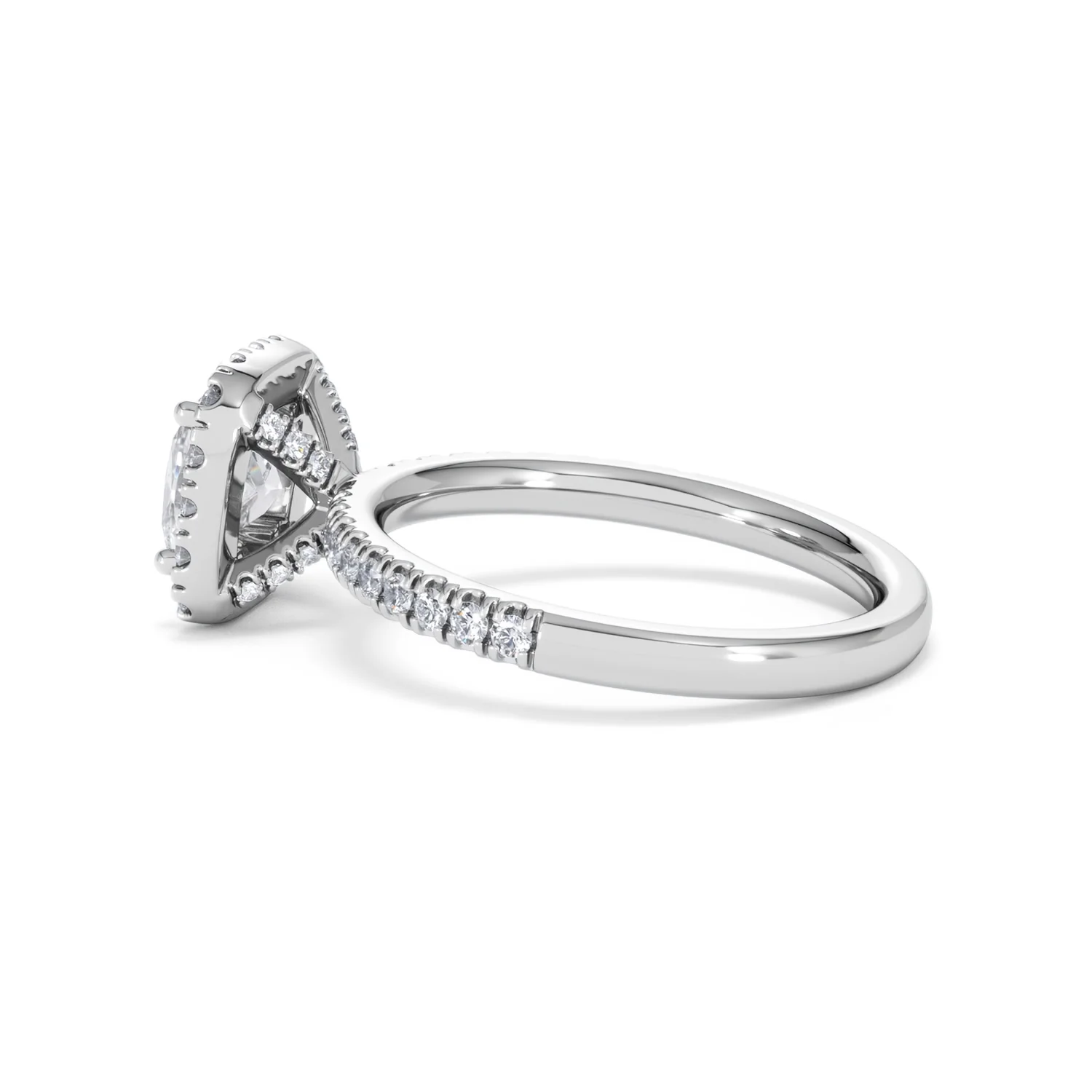 Beatrice Lab Diamond Halo Engagement Ring in Platinum 1.65ct F/VS1 - Image 64