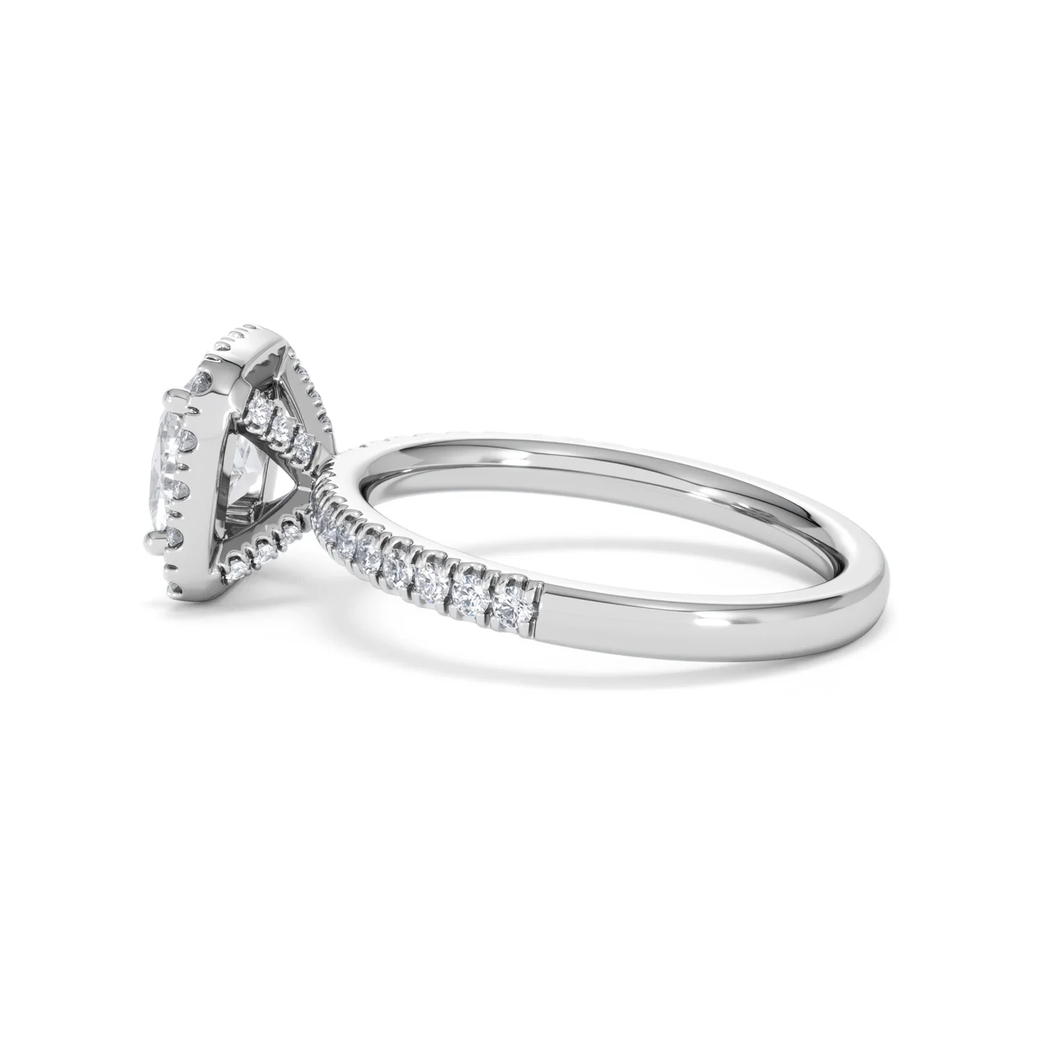 Beatrice Lab Diamond Halo Engagement Ring in Platinum 1.65ct F/VS1 - Image 65