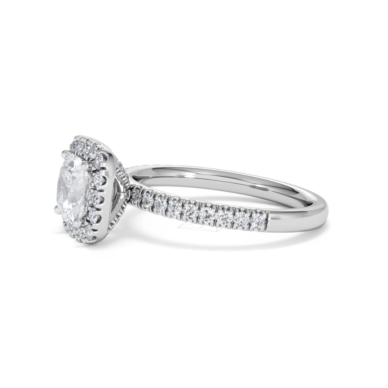 Beatrice Lab Diamond Halo Engagement Ring in Platinum 1.65ct F/VS1 - Image 73