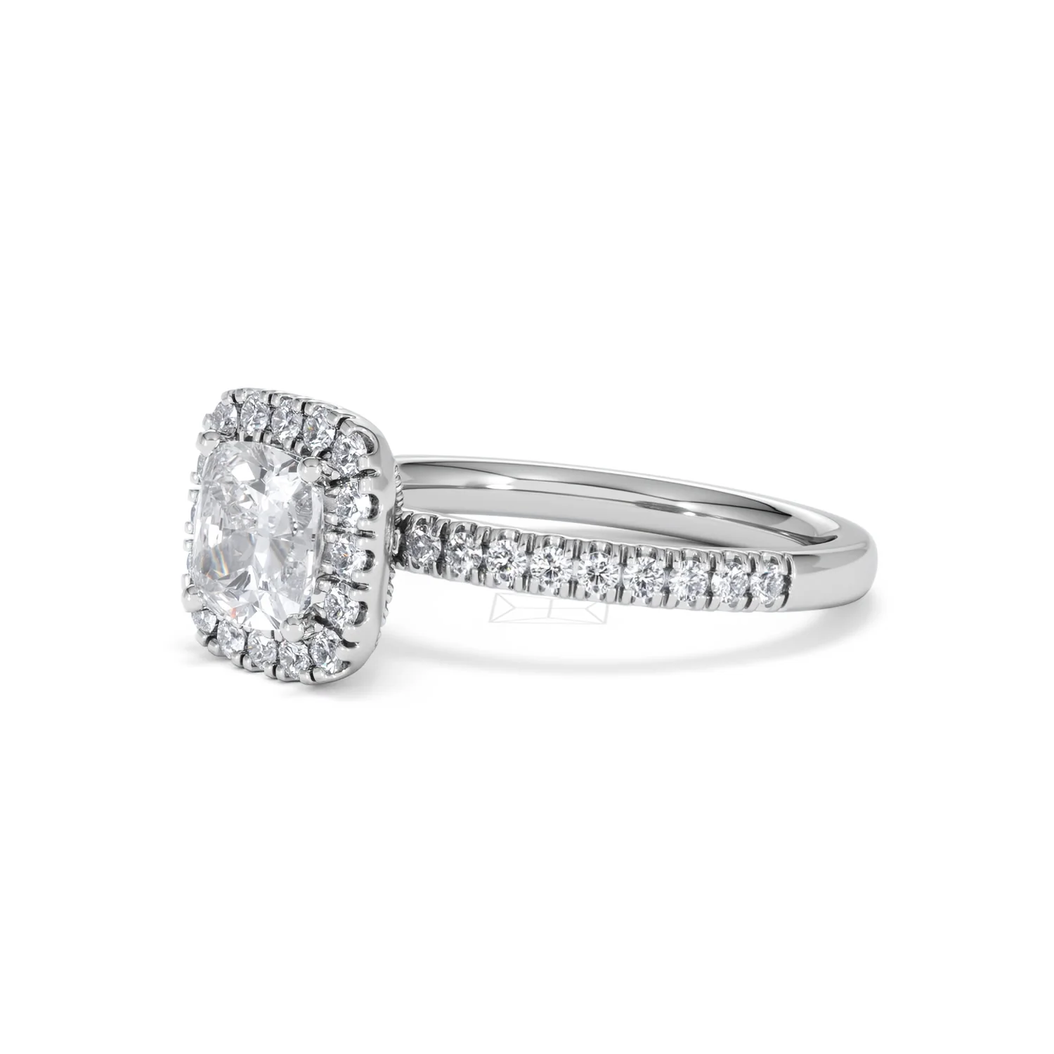 Beatrice Lab Diamond Halo Engagement Ring in Platinum 1.65ct F/VS1 - Image 77