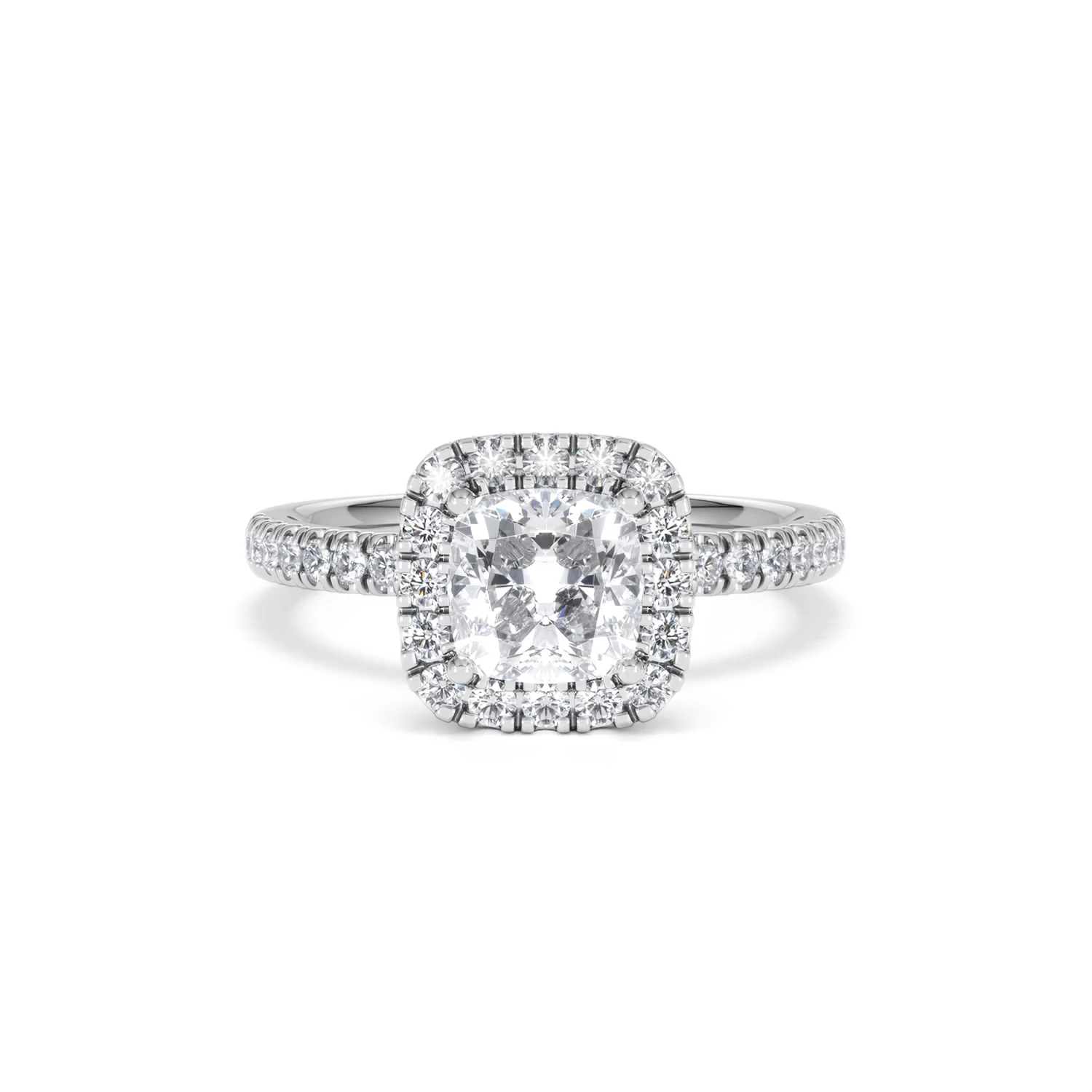 Beatrice Lab Diamond Halo Engagement Ring in Platinum 1.65ct F/VS1 - Image 8