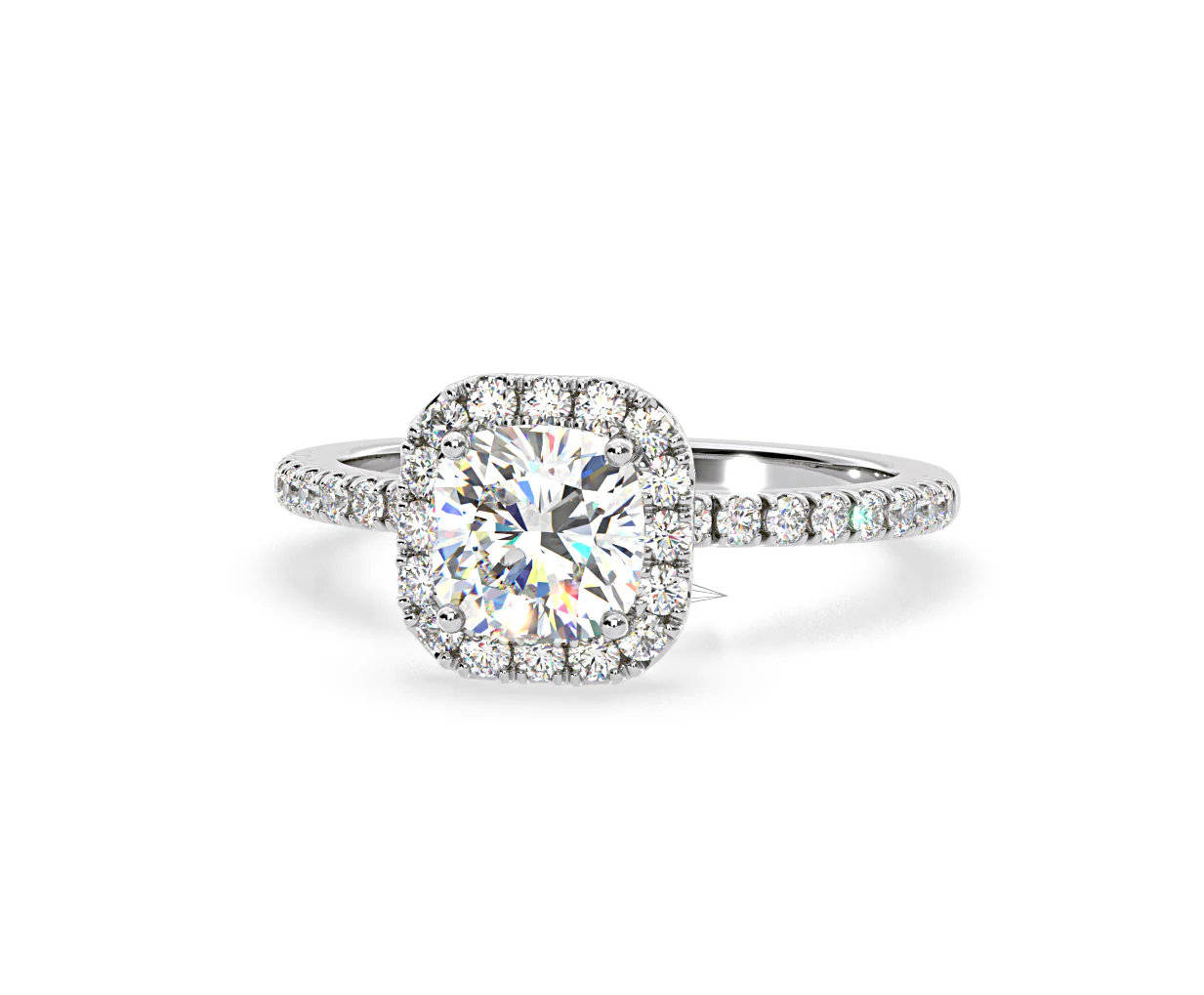 Beatrice Lab Diamond Halo Engagement Ring in Platinum 1.65ct F/VS1 - Image 90
