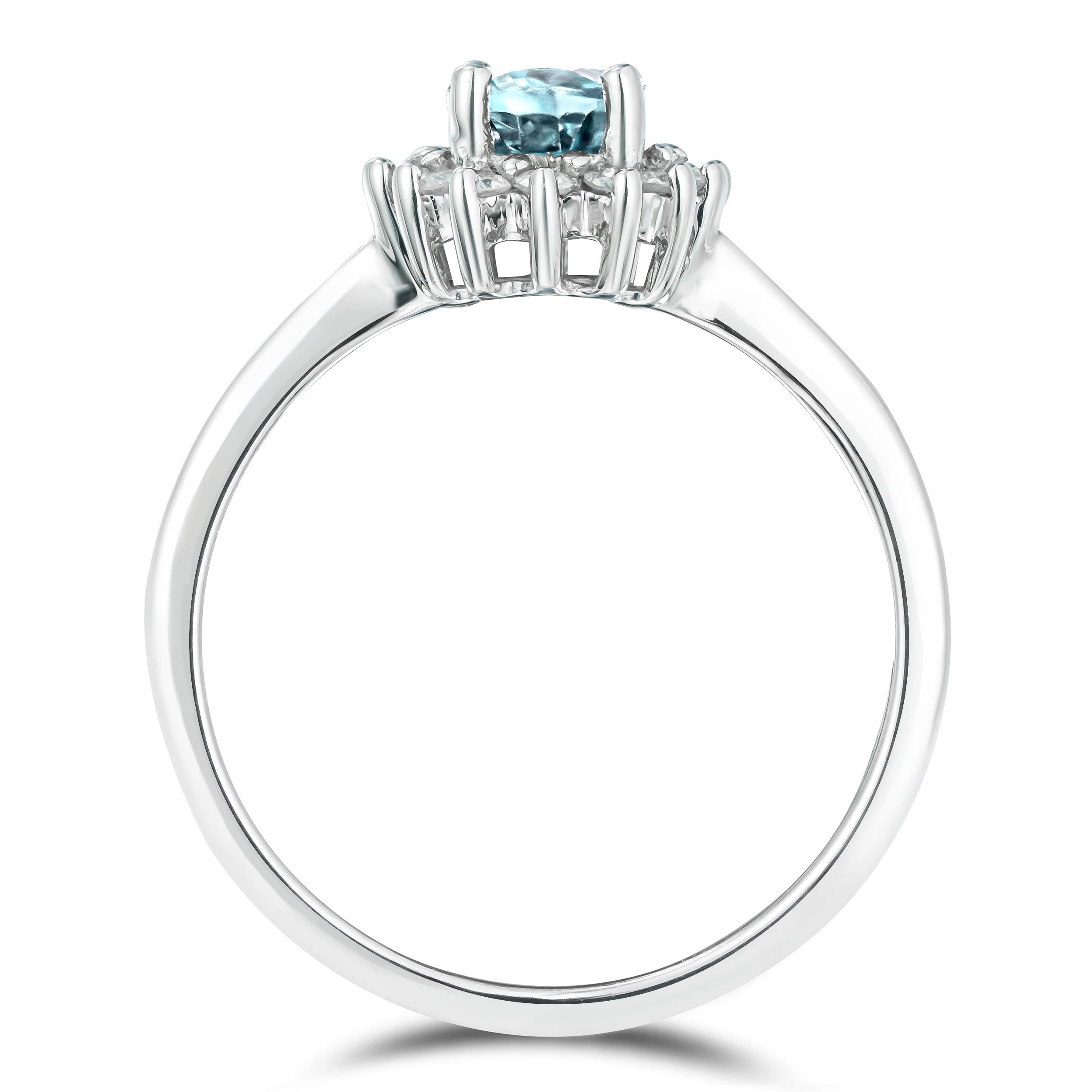 Blue Topaz 0.95CT And Diamond 925 Sterling Silver Ring - Image 3
