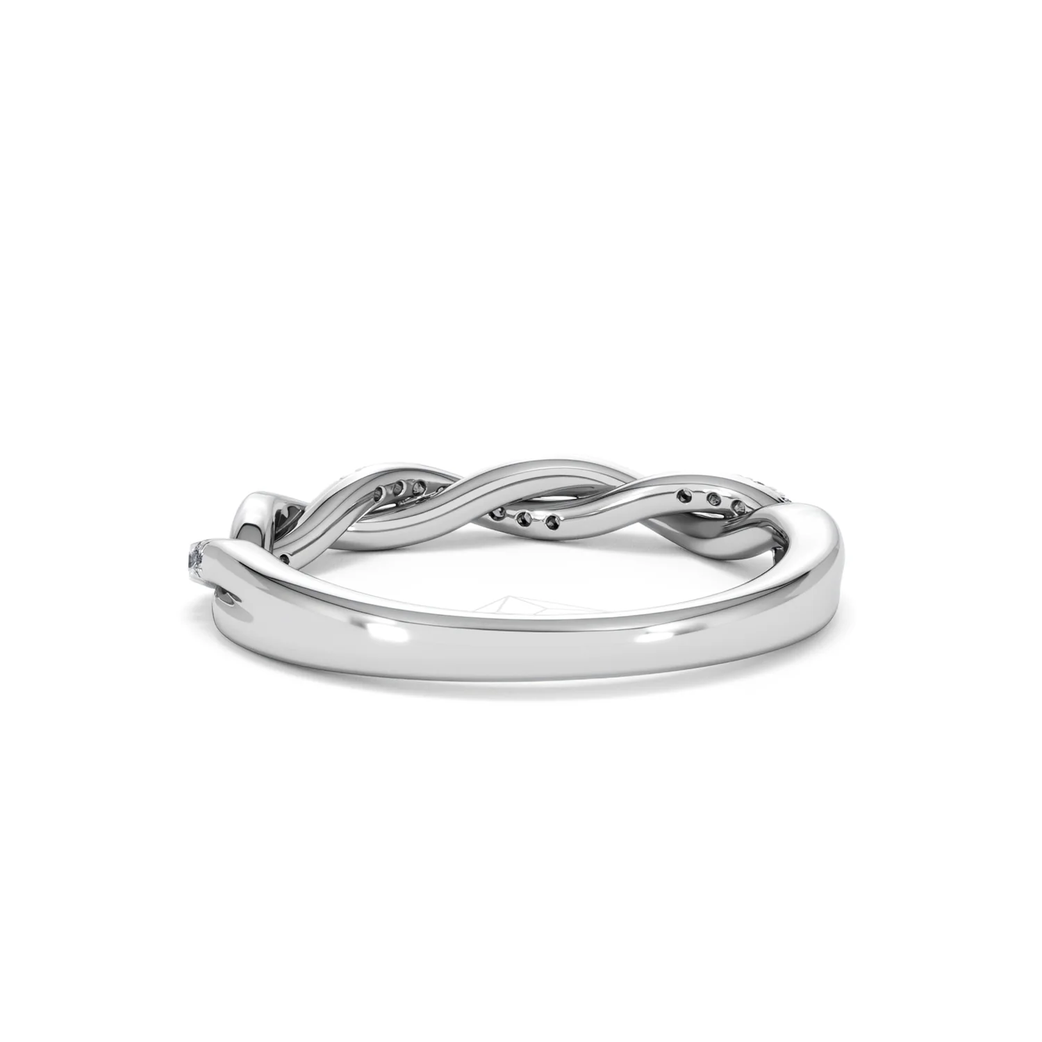 Celia Twist Half Band 0.15ct F/VS Round Cut Lab Diamond Eternity Ring in Silver - Image 52