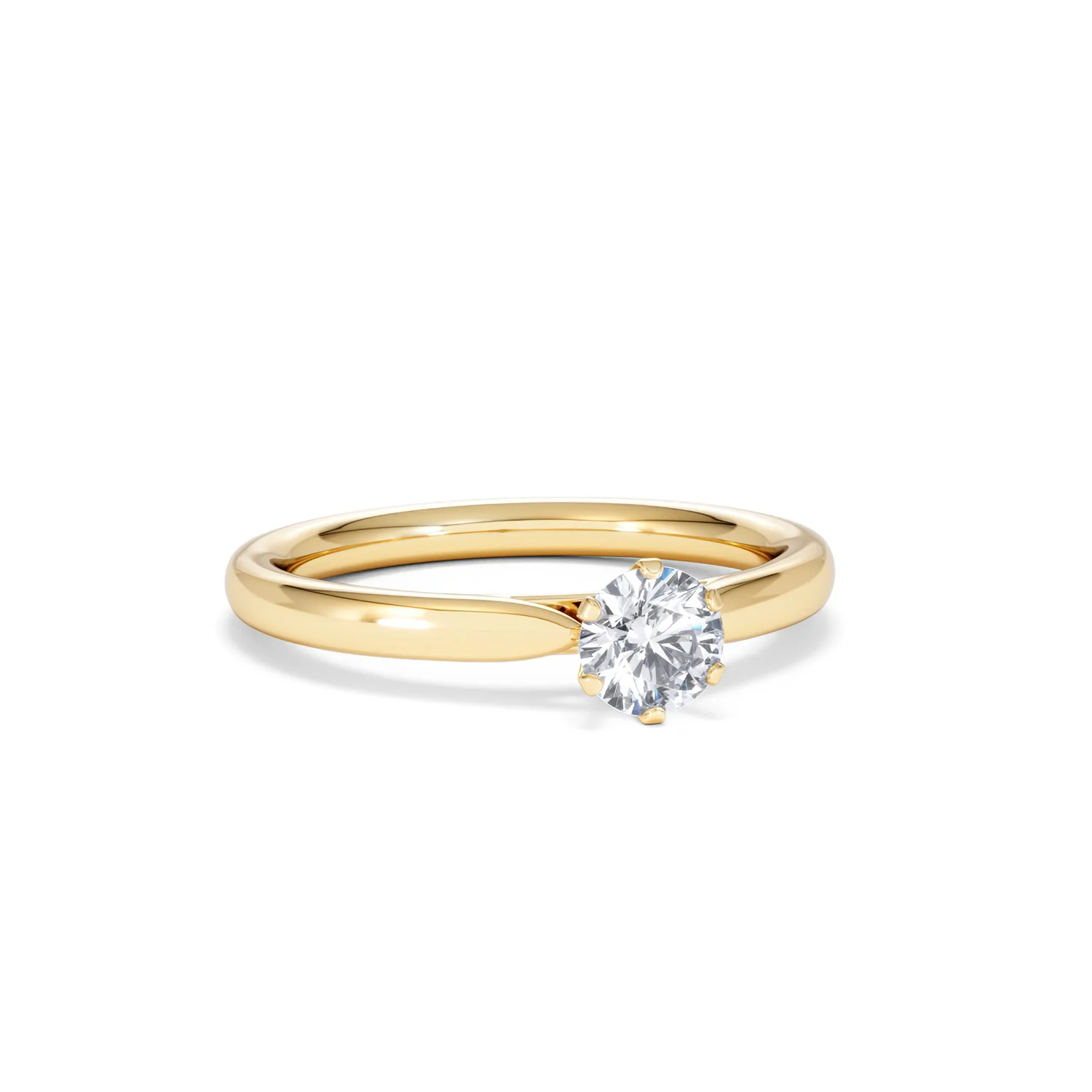 Certified 0.50CT Chloe Low 18K Gold Engagement Ring G/SI2 - Image 12