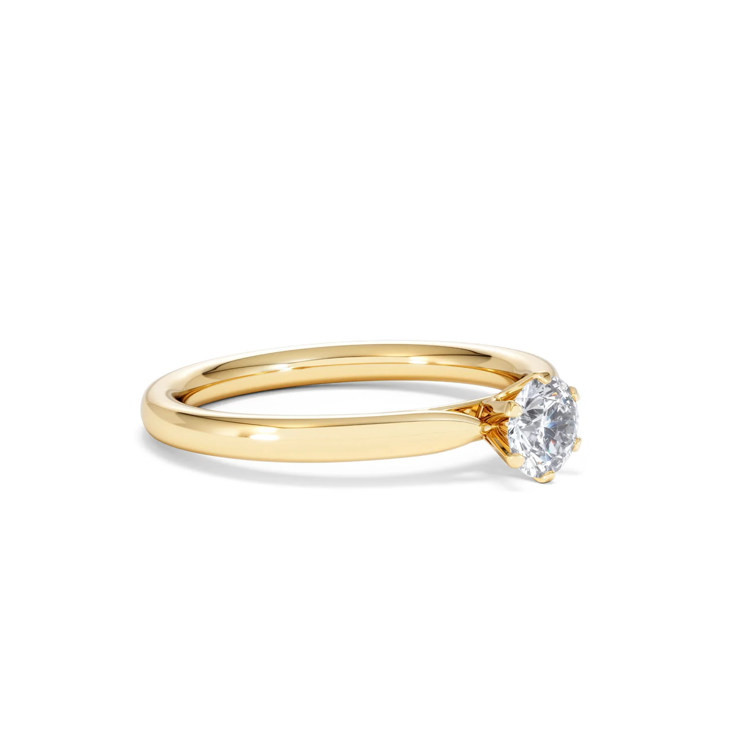 Certified 0.50CT Chloe Low 18K Gold Engagement Ring G/SI2 - Image 18