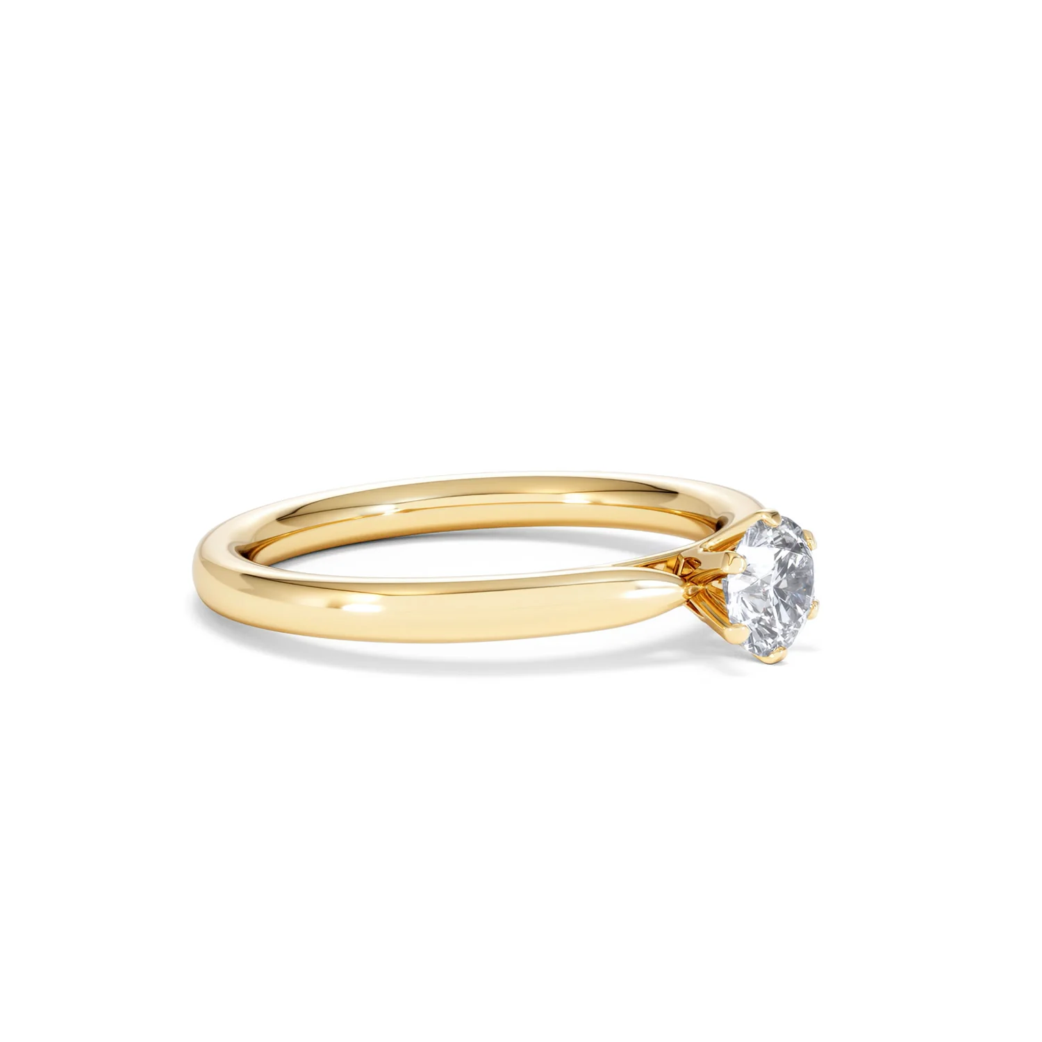 Certified 0.50CT Chloe Low 18K Gold Engagement Ring G/SI2 - Image 19