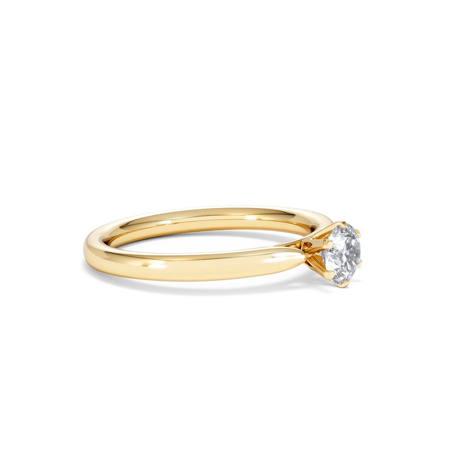 Certified 0.50CT Chloe Low 18K Gold Engagement Ring G/SI2 - Image 20
