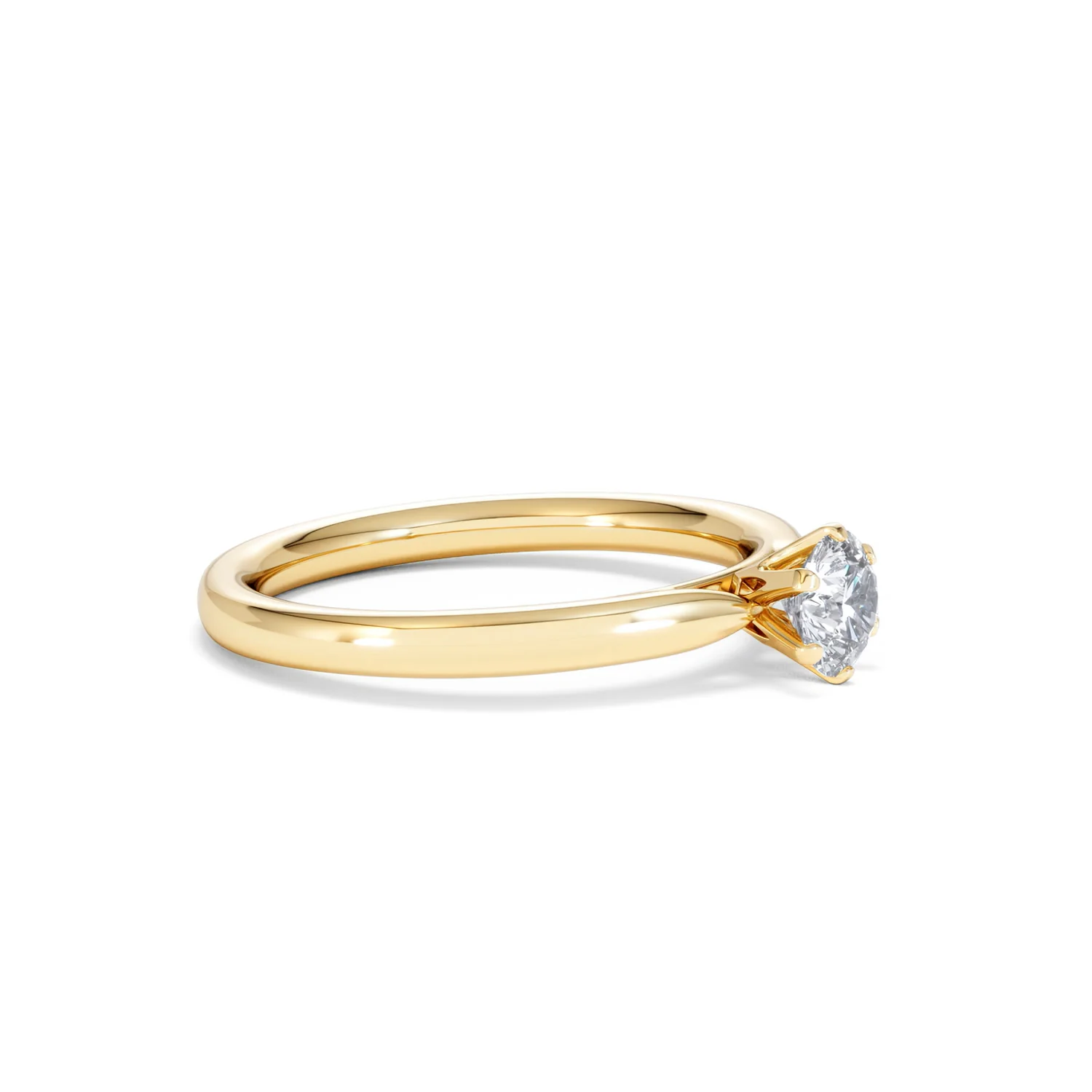 Certified 0.50CT Chloe Low 18K Gold Engagement Ring G/SI2 - Image 21