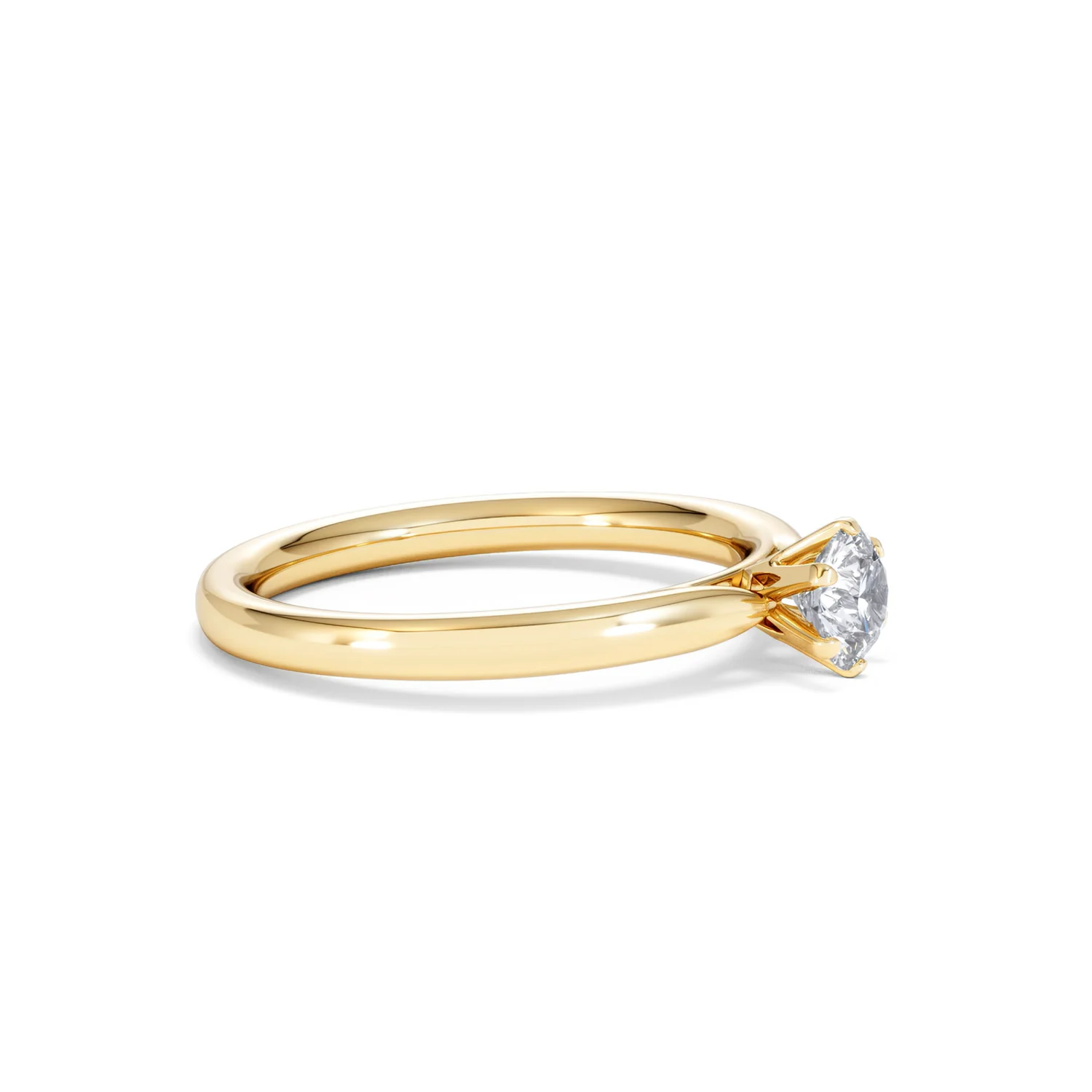 Certified 0.50CT Chloe Low 18K Gold Engagement Ring G/SI2 - Image 22