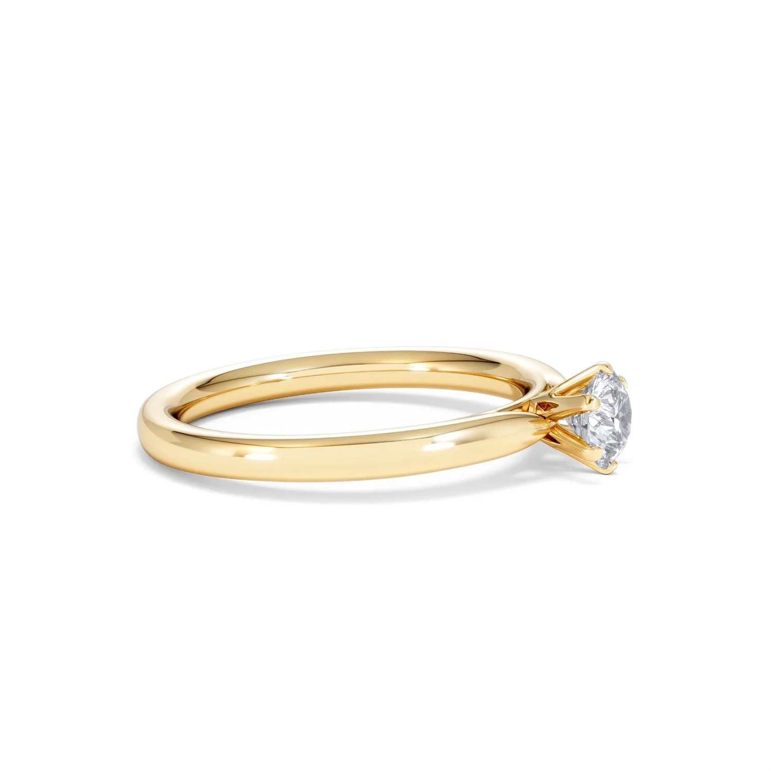 Certified 0.50CT Chloe Low 18K Gold Engagement Ring G/SI2 - Image 23