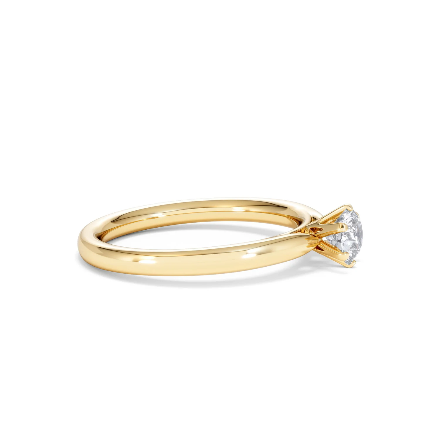 Certified 0.50CT Chloe Low 18K Gold Engagement Ring G/SI2 - Image 24