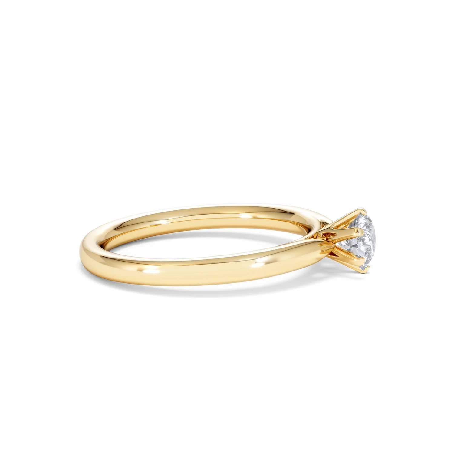Certified 0.50CT Chloe Low 18K Gold Engagement Ring G/SI2 - Image 25